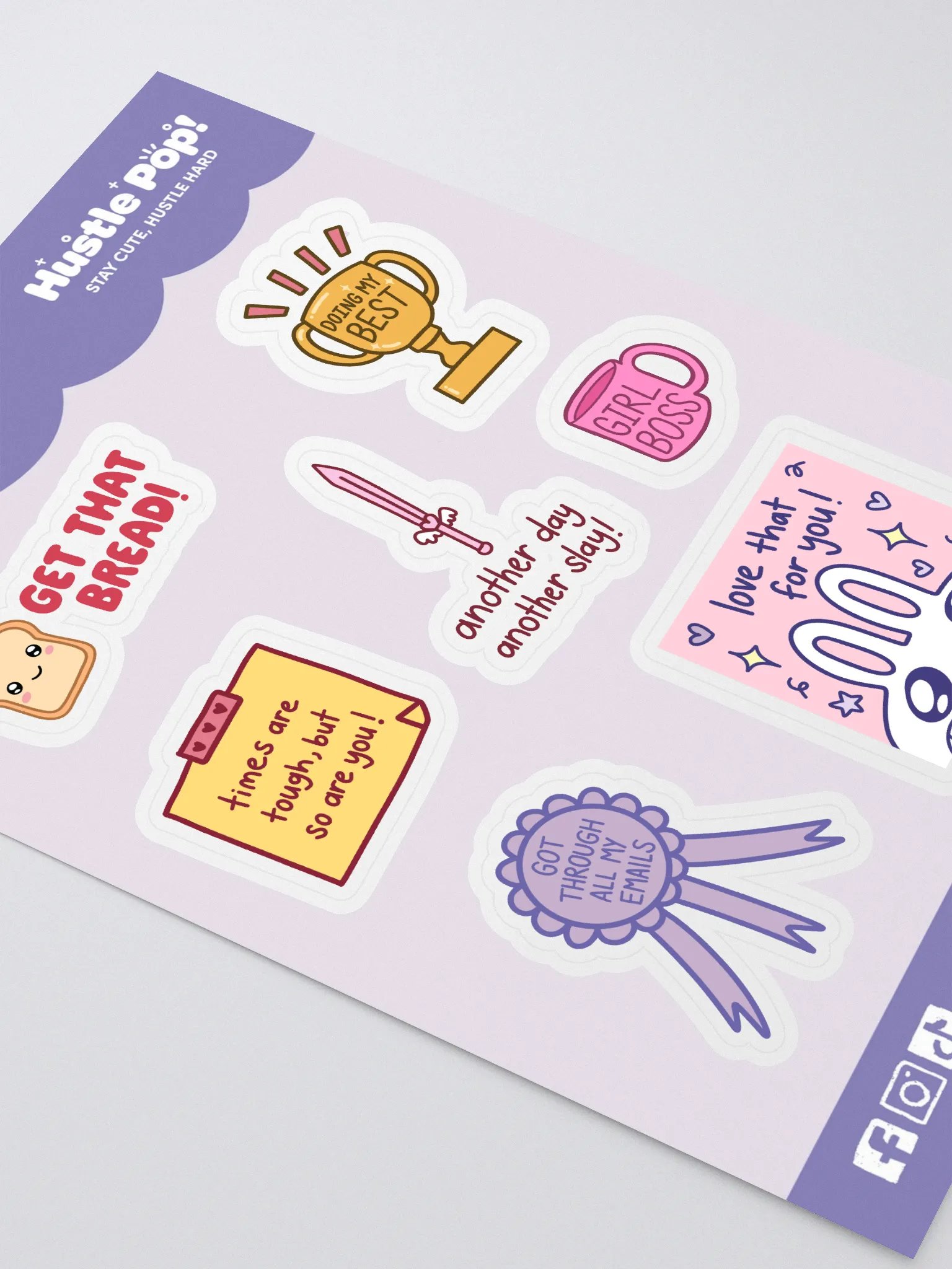 Motivational Girlboss Sticker Sheet product image (2)