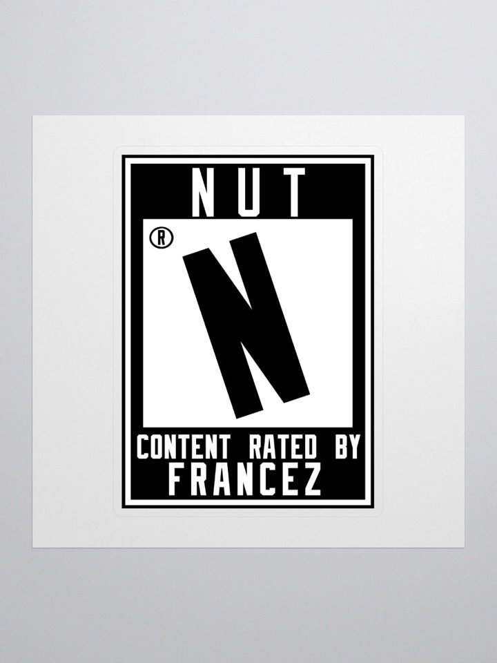 Rated N For Nut Sticker product image (1)