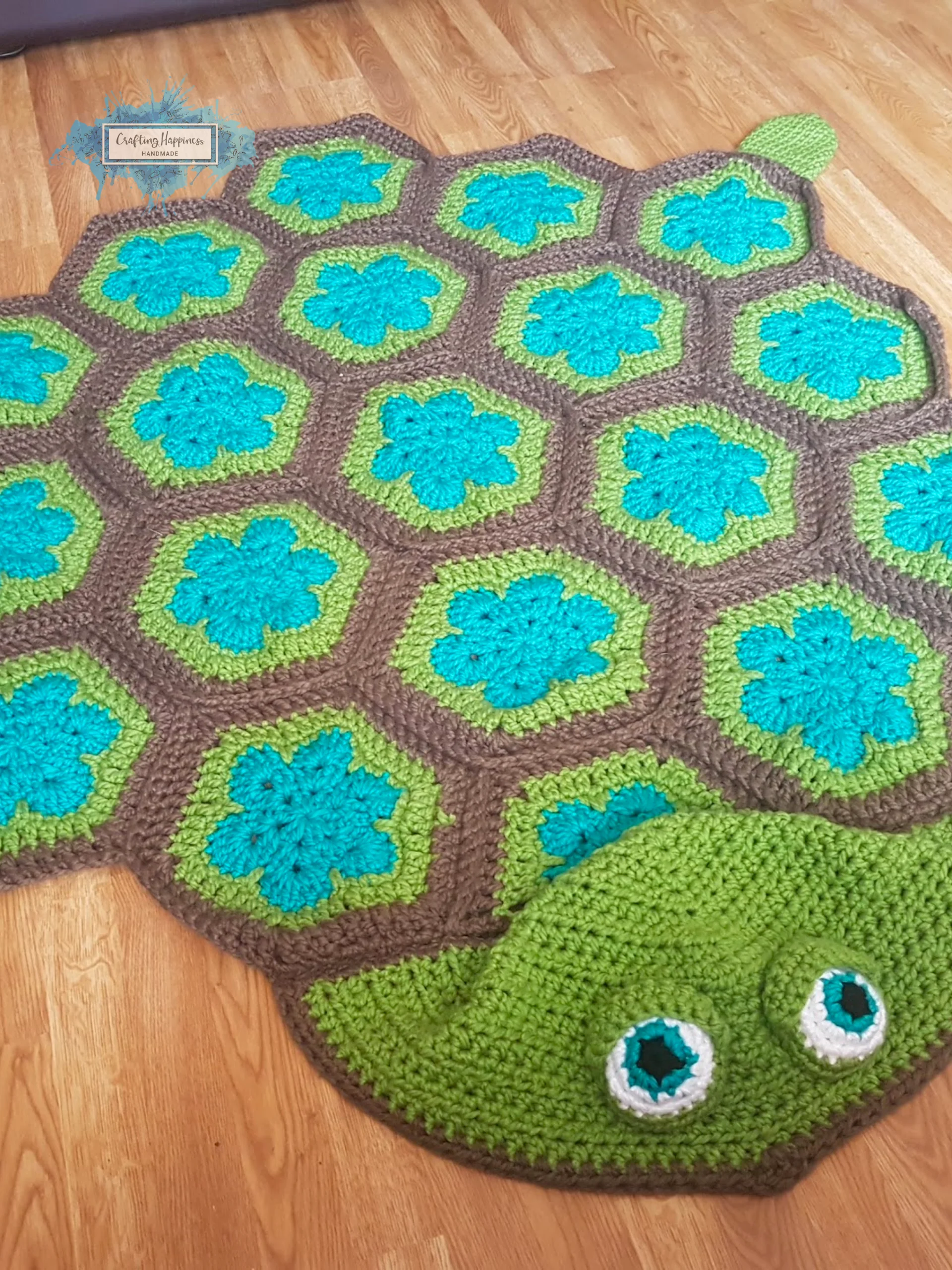 Sea Turtle Hooded Blanket Crochet Pattern - Adult & Child Sizes (PDF Pattern) product image (5)