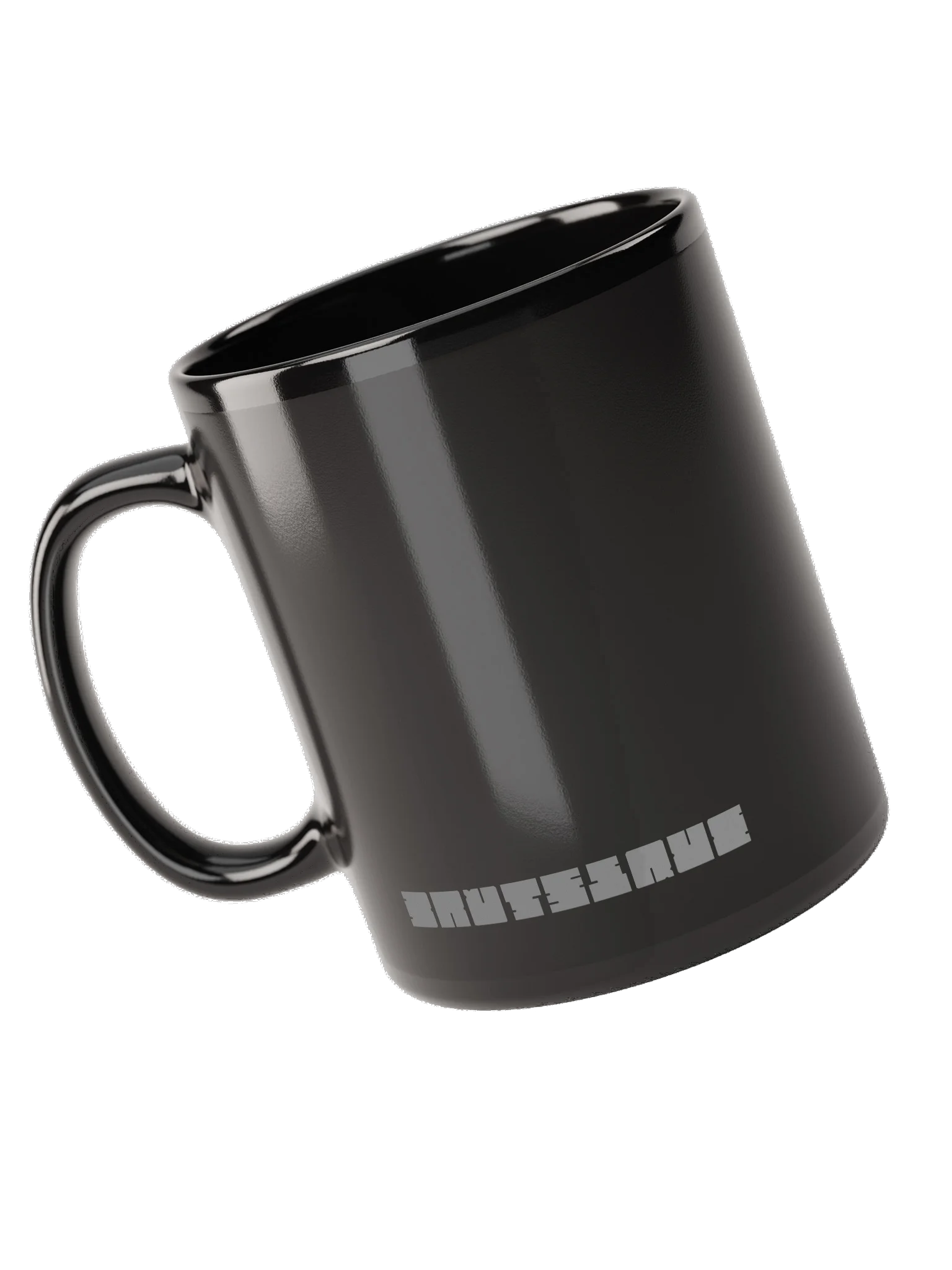 Minimal Black Glossy Mug with Block Text product image (5)