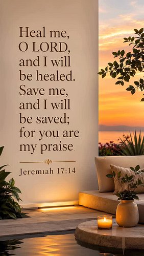 Jeremiah 17:14 and more @beinspired.music 🤍

Heal me, O LORD, and I will be healed. Save me, and I will be saved; for you are...