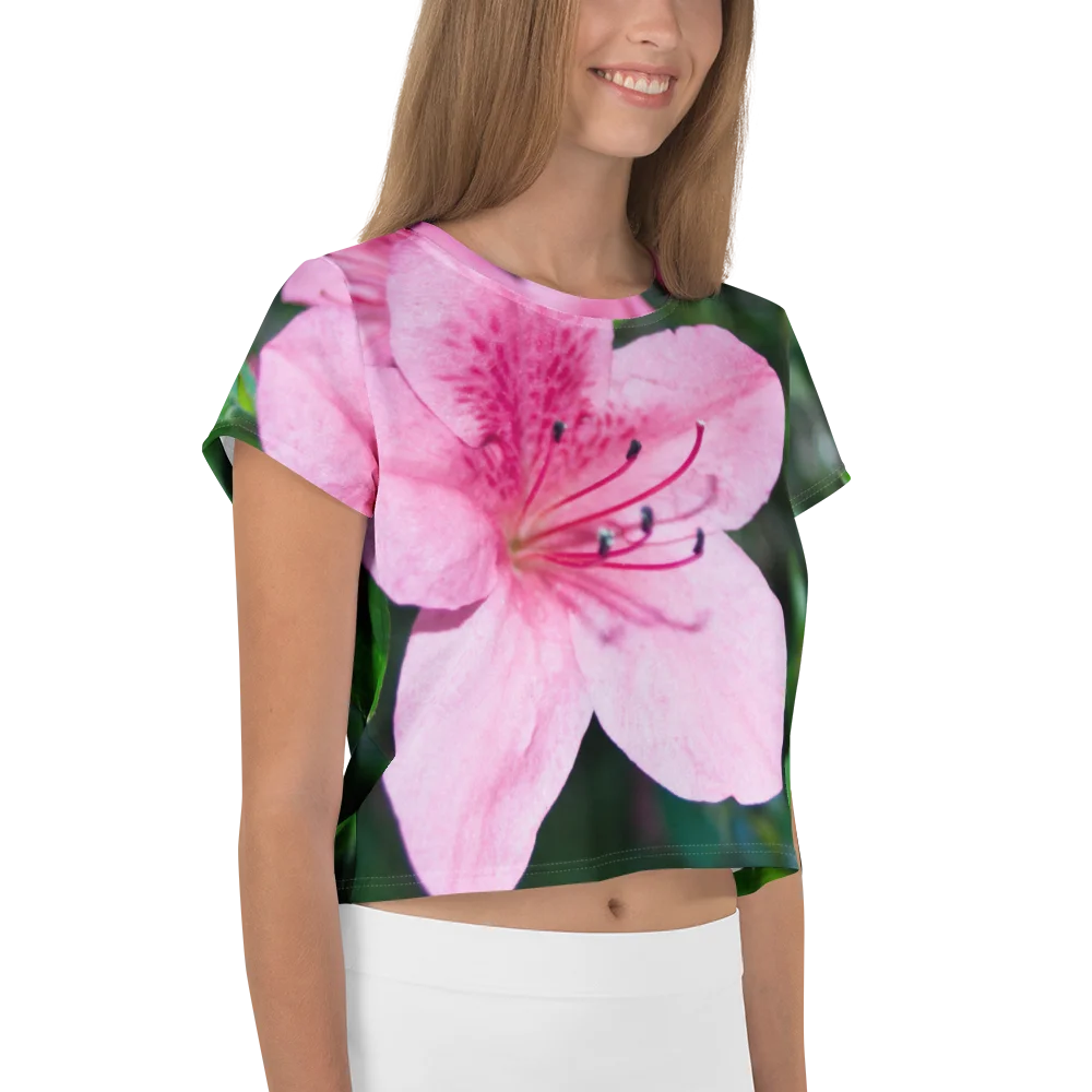 Pink Flower Women's Crop Tee product image (4)