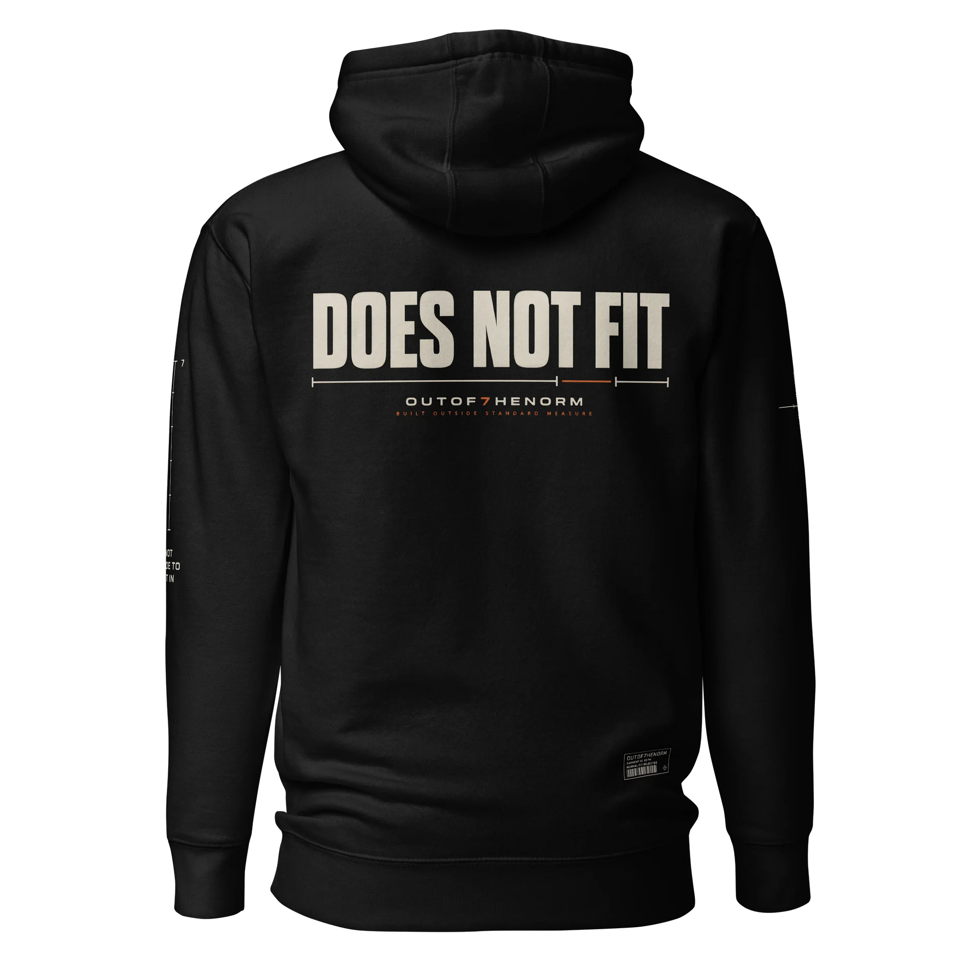 OUT OF 7HE NORM Hoodie — Bold Minimalist Graphic product image (3)
