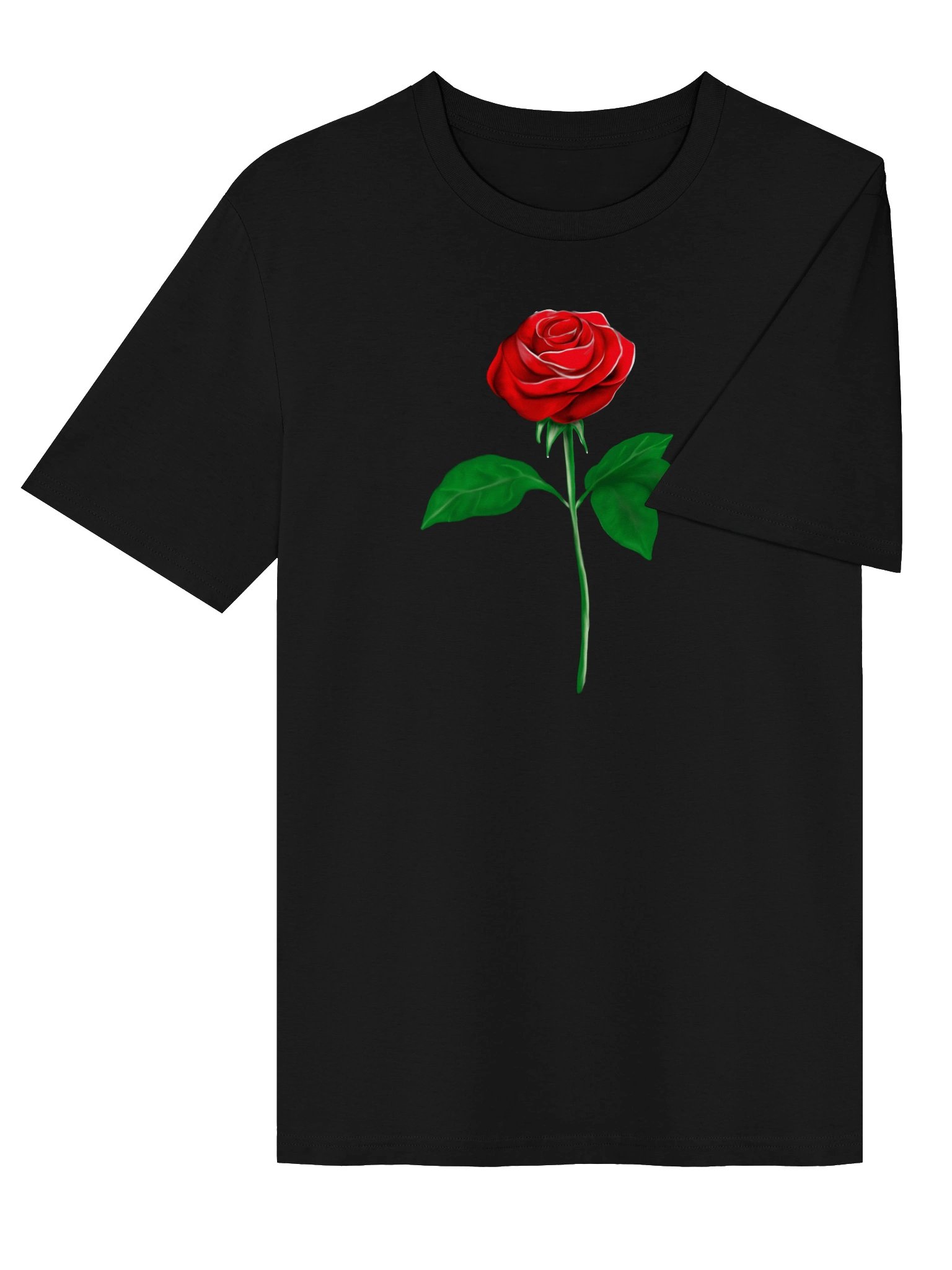 "Single Rose" T-Shirt. Unisex Stanley/Stella Organic Ribbed Neck T-Shirt product image (3)