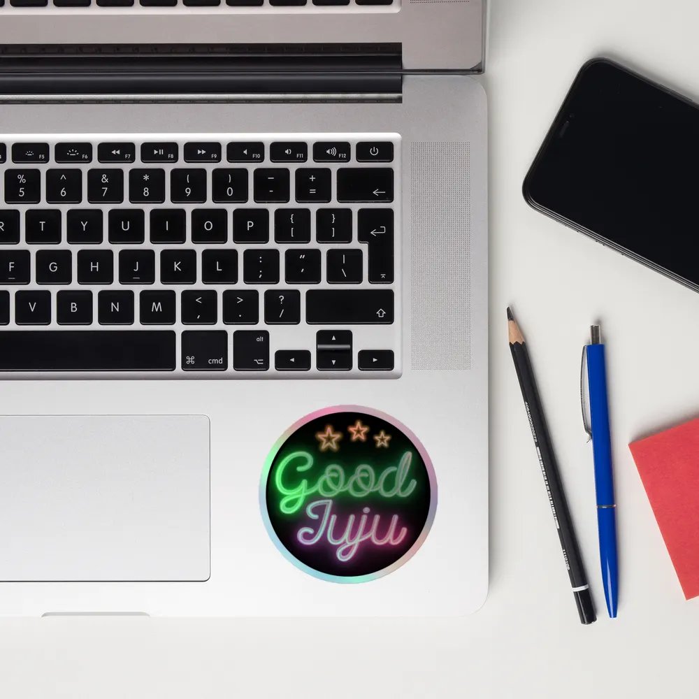 Holographic Neon Good Juju Sticker product image (10)