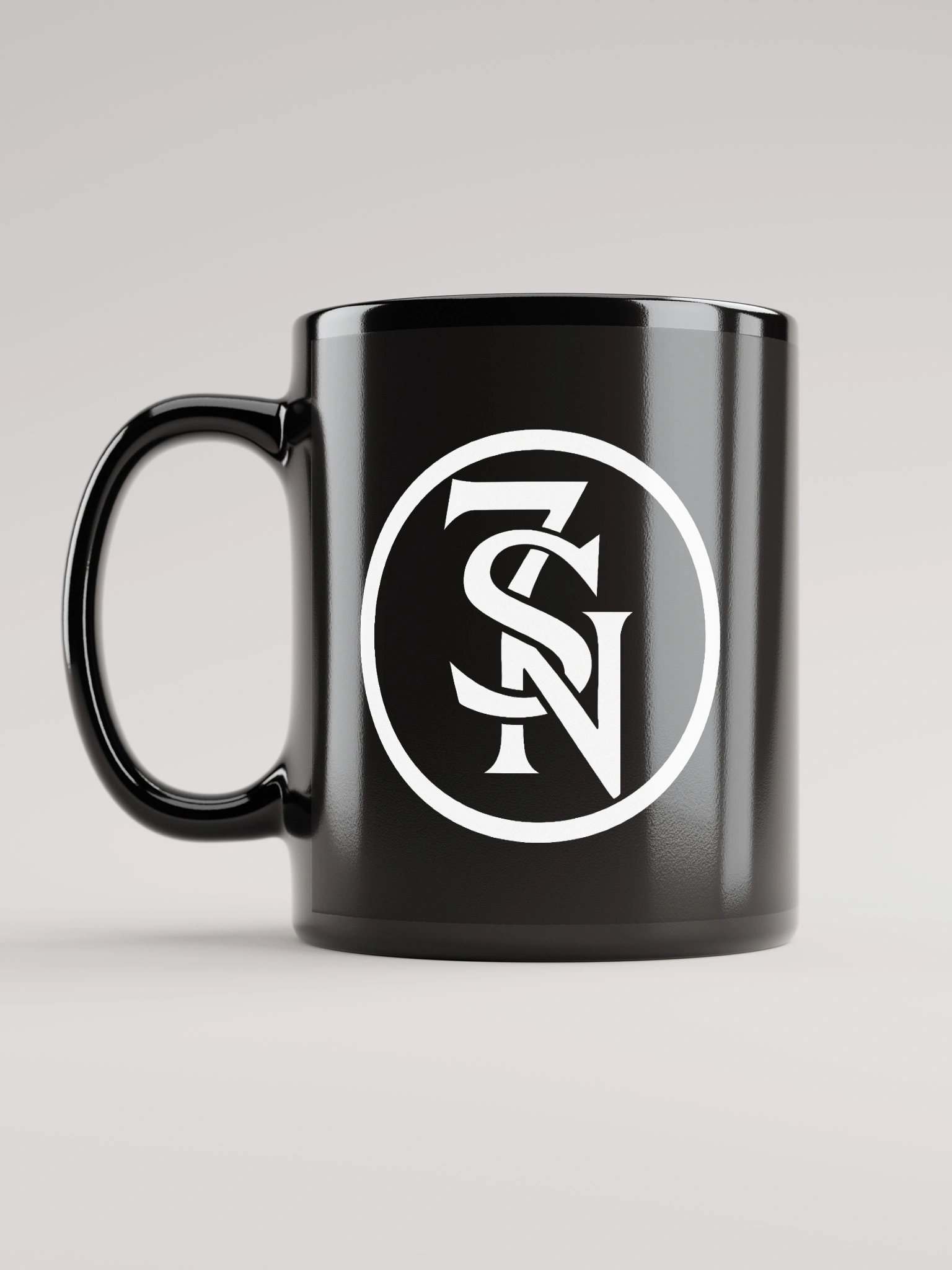 Seven Shades of Nothing White Logo on Black Glossy Mug product image (6)