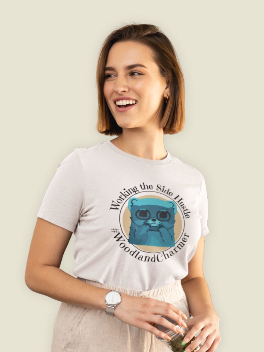 Root Riverfolk Company Shirt for Board Gamers, Working the Side Hustle Woodland Charmer White *unofficial product image (1)