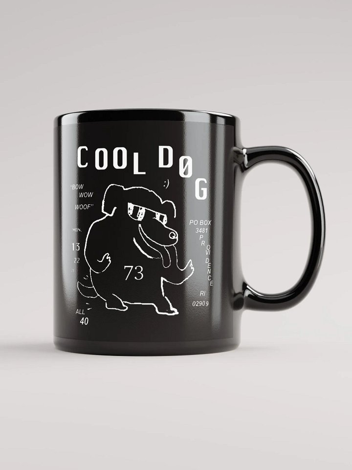 COOL DOG MUG black, double sided product image (1)
