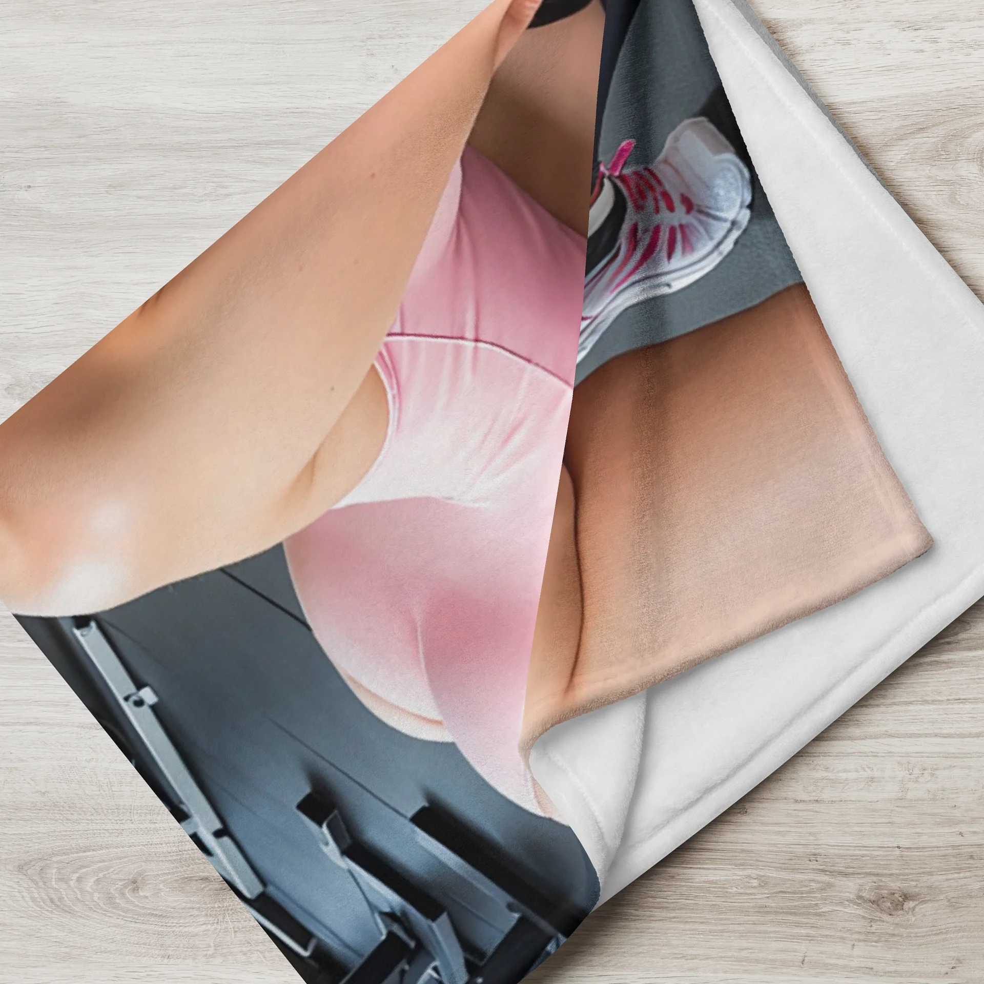 Fitness Gym Girl Premium Throw Blanket - Athletic Gym Aesthetic Home Decor product image (7)