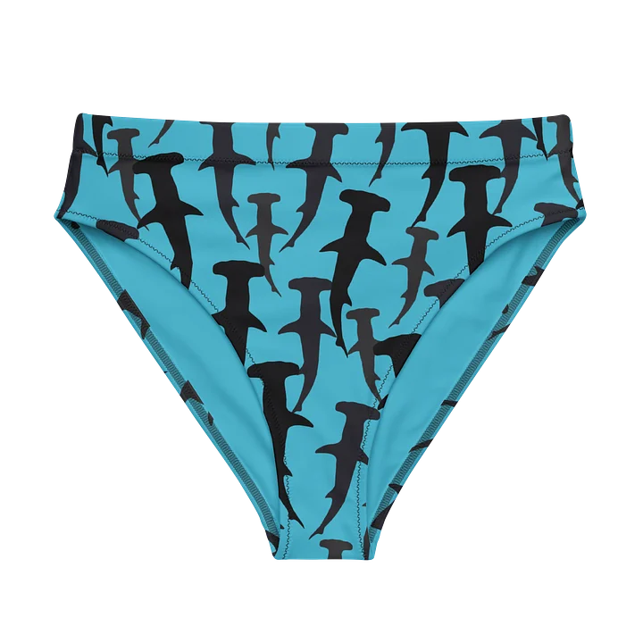 Hammerhead Sharks - Clear Ocean - Recycled Polyester - High Waisted Bikini Bottom product image (1)