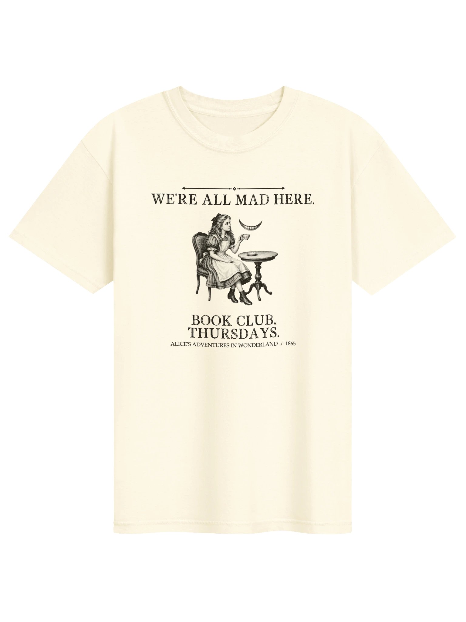 We Re All Mad Here Book Club -- Alices Adventures in Wonderland Tee (Light) product image (1)