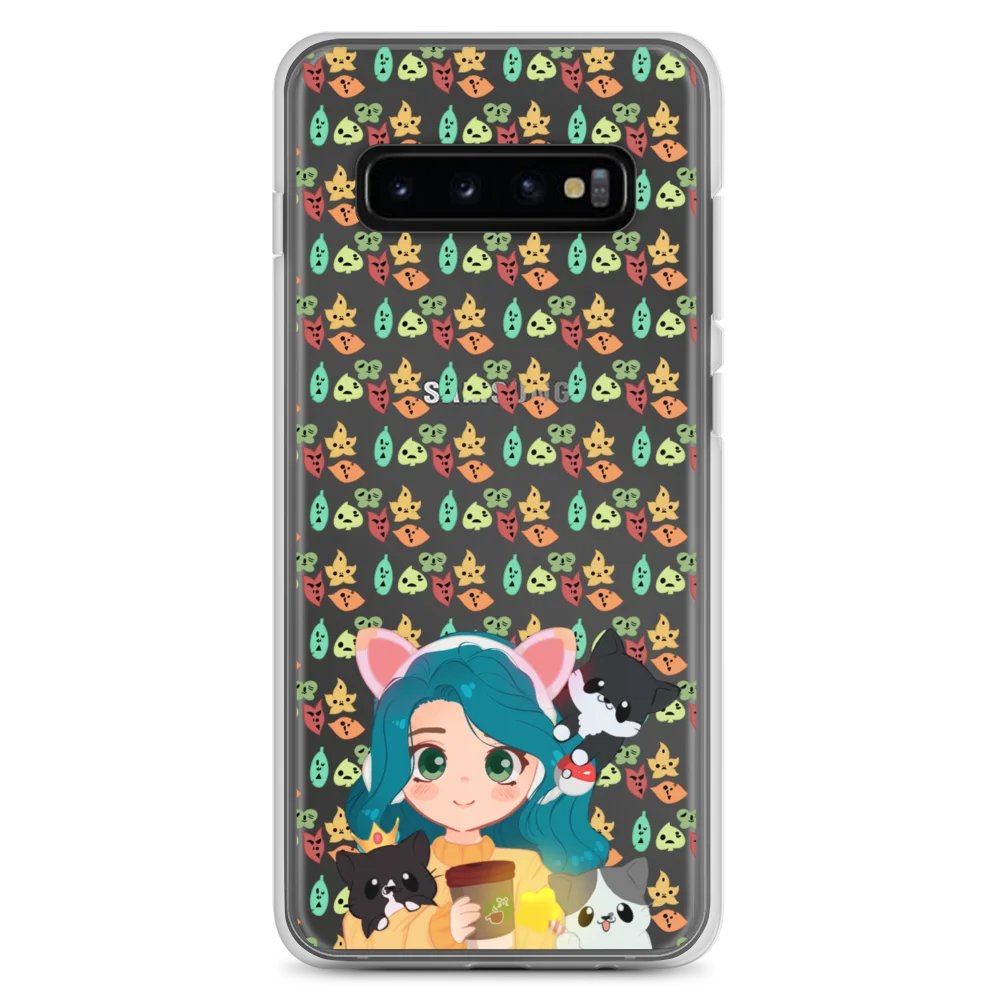 Al & Kitties Samsung Phone Case Blue product image (1)