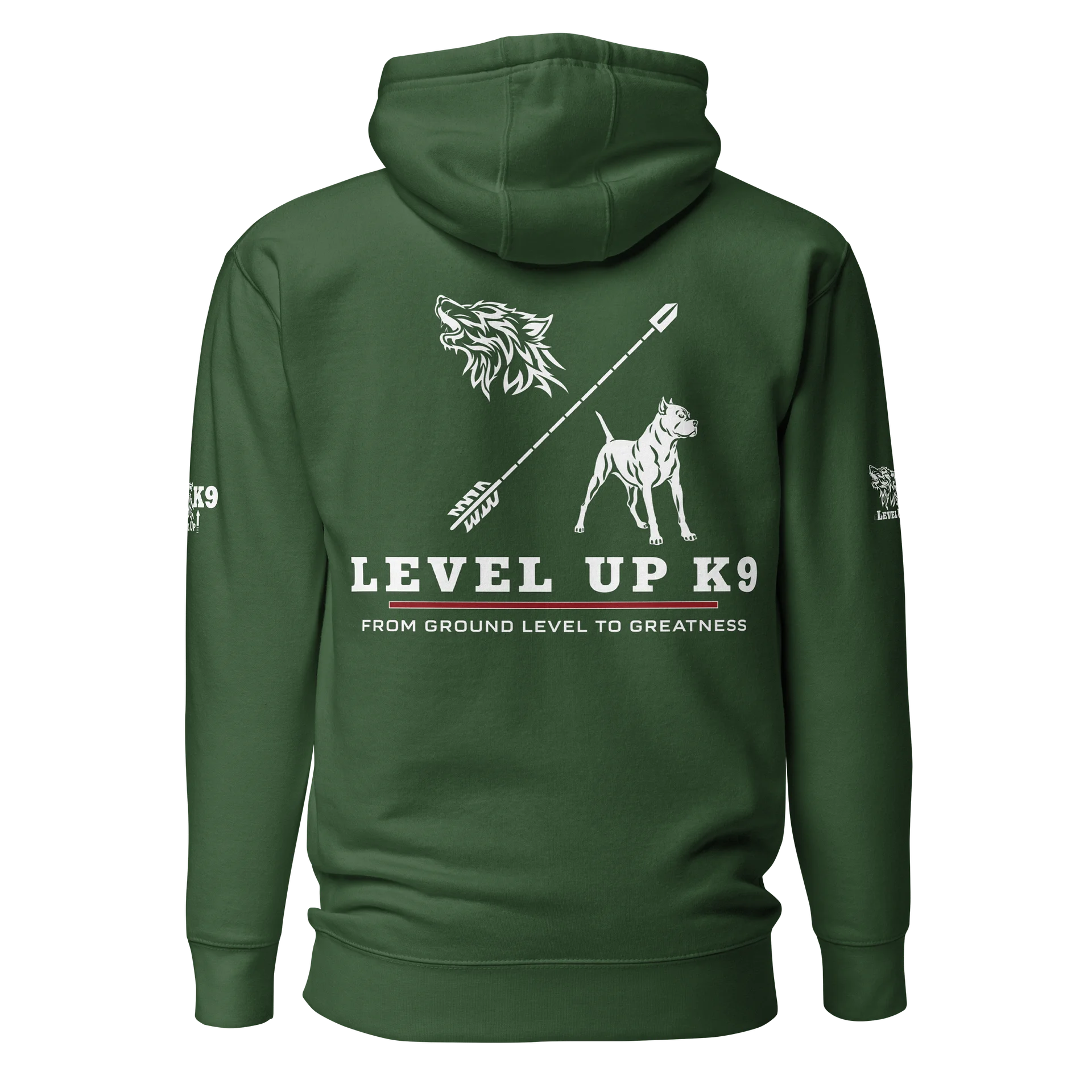 Level-UP K9 Standard Hoodie ( Green ) product image (3)