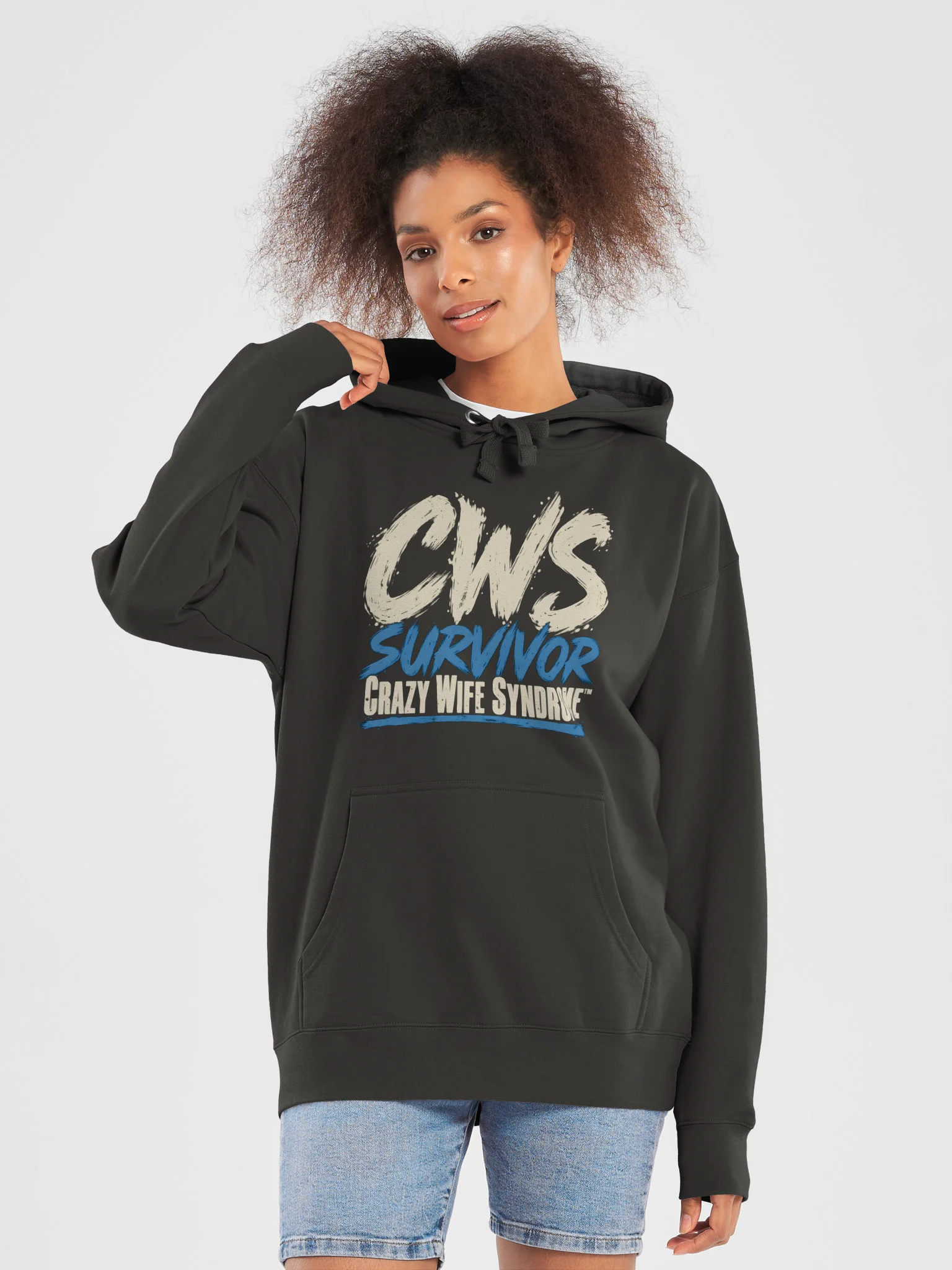 CWS Survivor Hoodie — Crazy Wife Syndrome™ | Vintage Black product image (5)