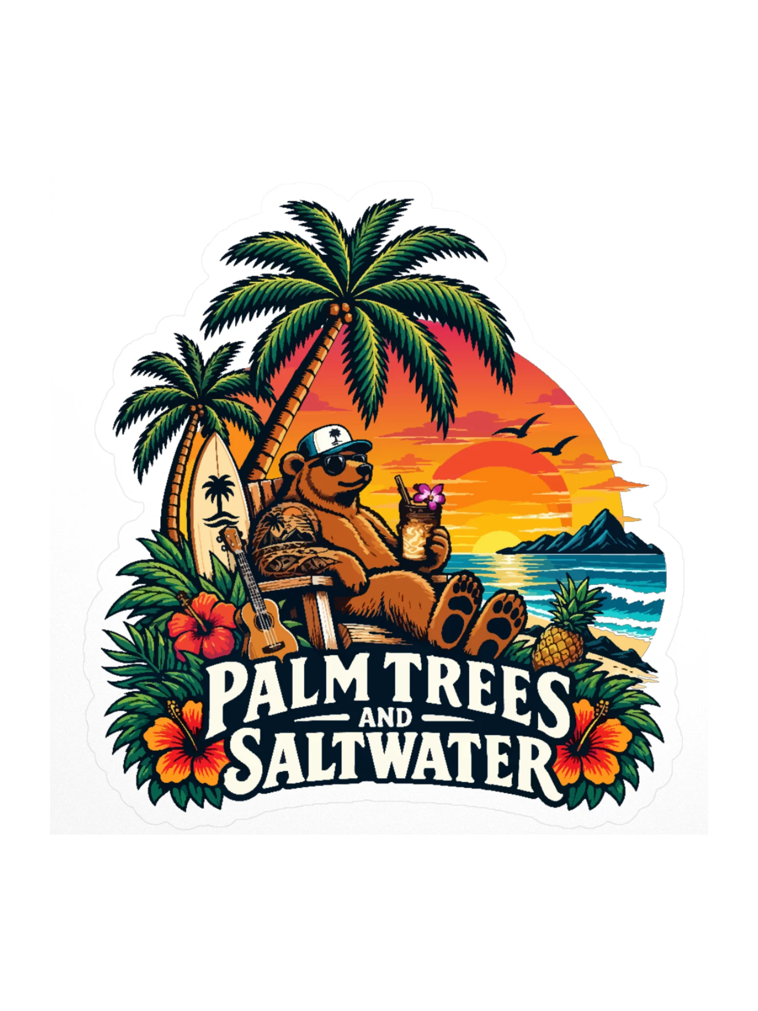 The Mai Tai Bear Sticker product image (2)