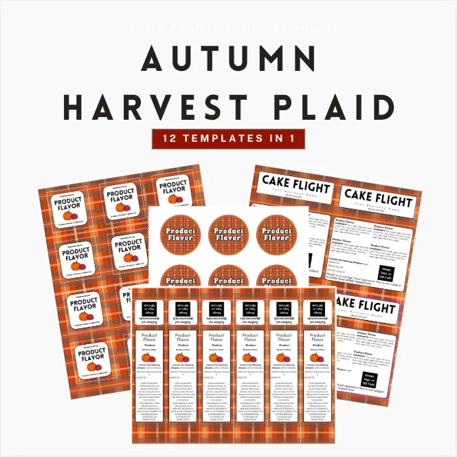 Autumn Harvest Plaid Label Templates Bundle product image (1)