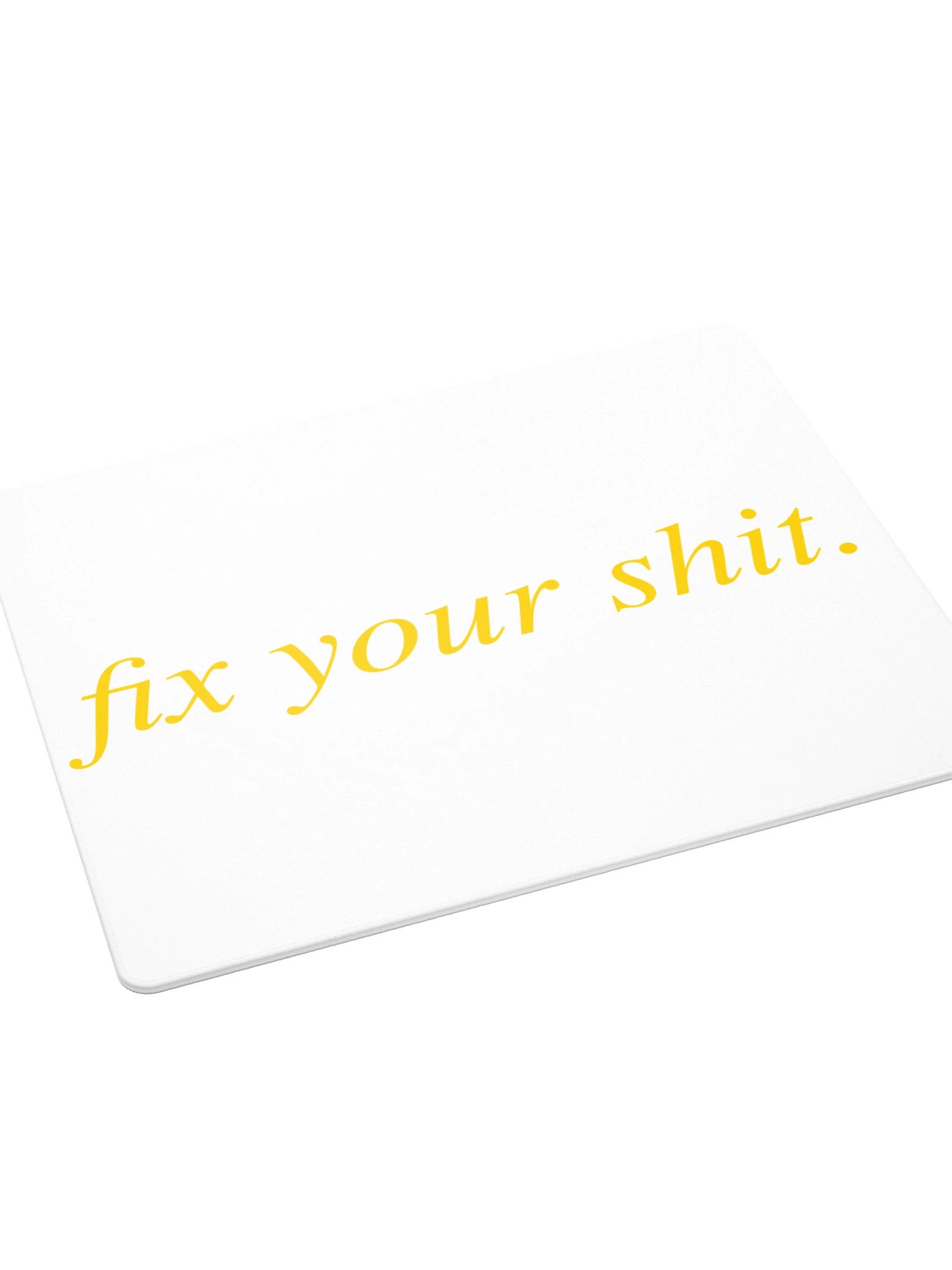 No ShopCo Gaming Mouse Pad - Phrase Yellow on White product image (4)