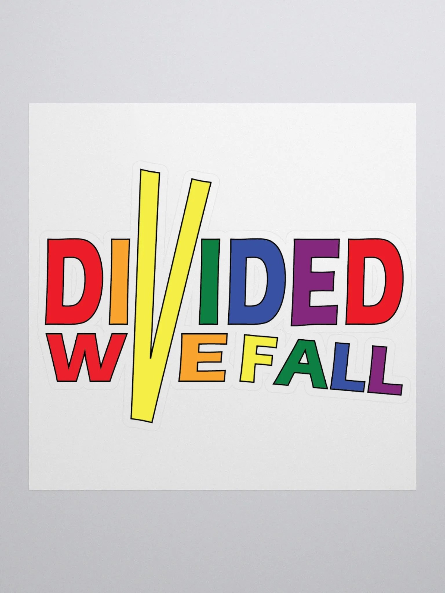 Divided We Fall - Colour - Kiss Cut Stickers product image (1)