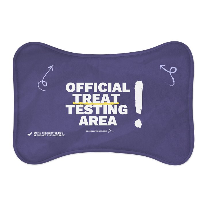 Dog Mat - Official Treat Testing Area - Quinn Approved product image (1)