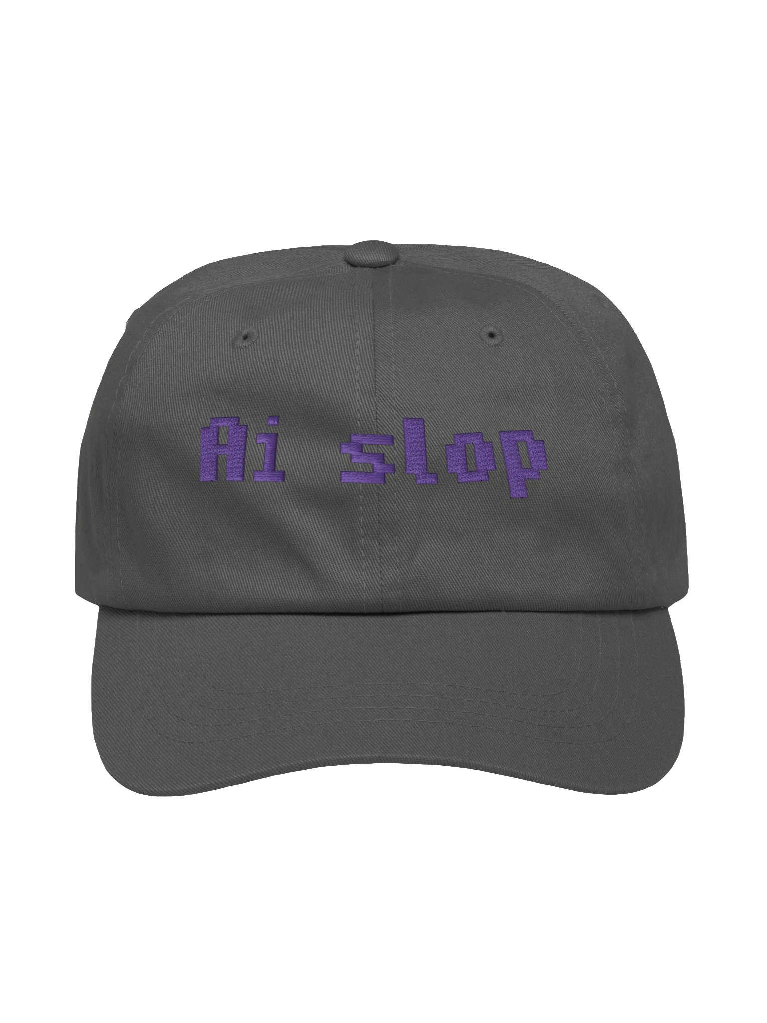 Ai slop Pixel Slop Charcoal Embroidered Hat product image (1)