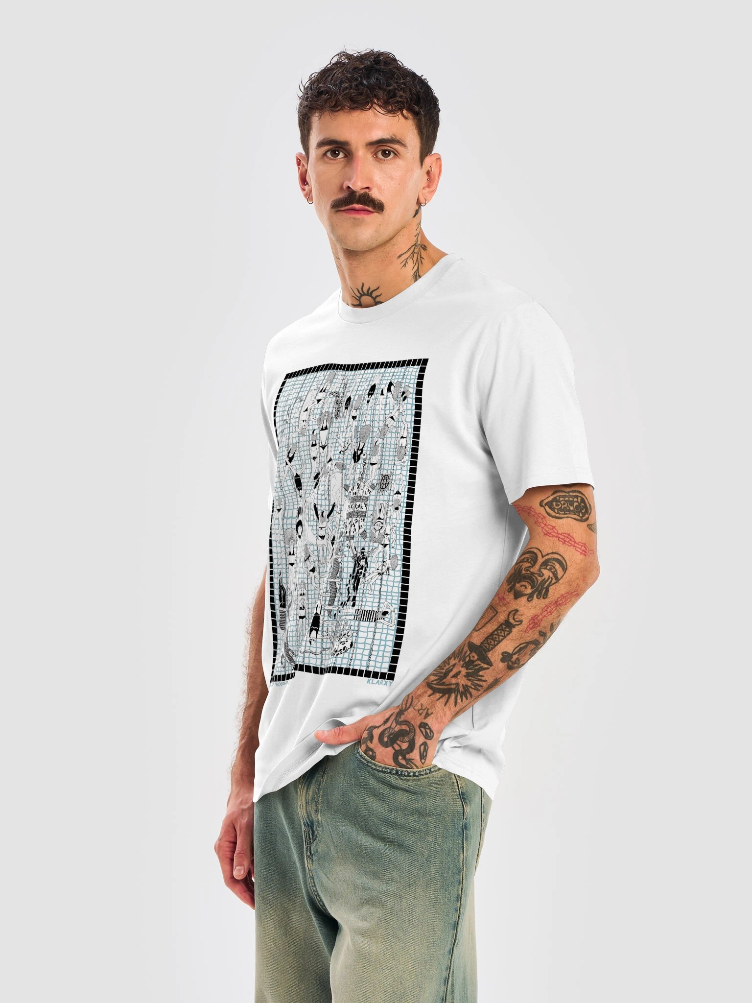 THE POOL unisex organic ribbed neck T-shirt product image (3)