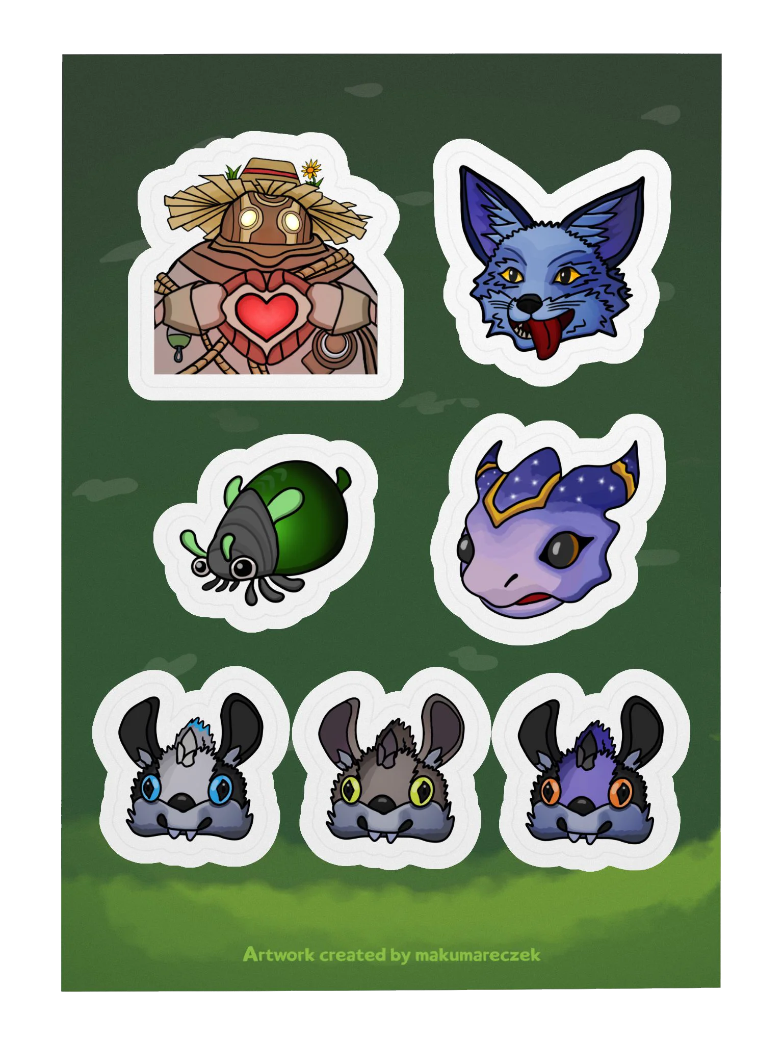 Palia Emotes Set - Kiss Cut Sticker Sheet product image (1)