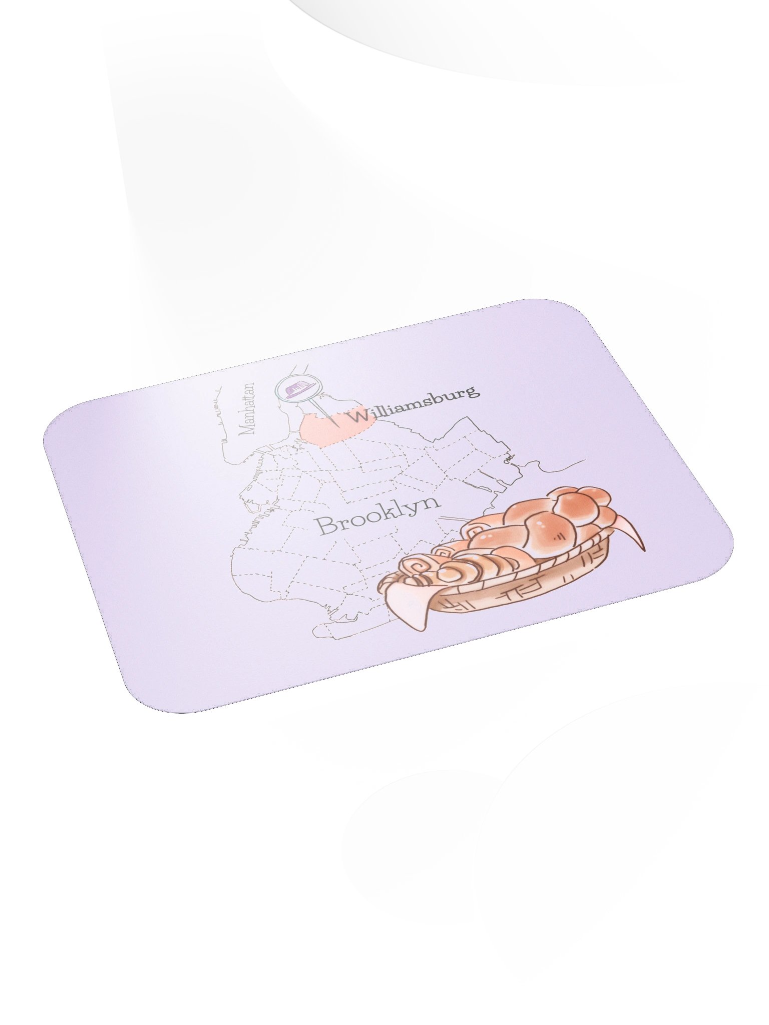 Williamsburg on the map, mouse pad product image (4)