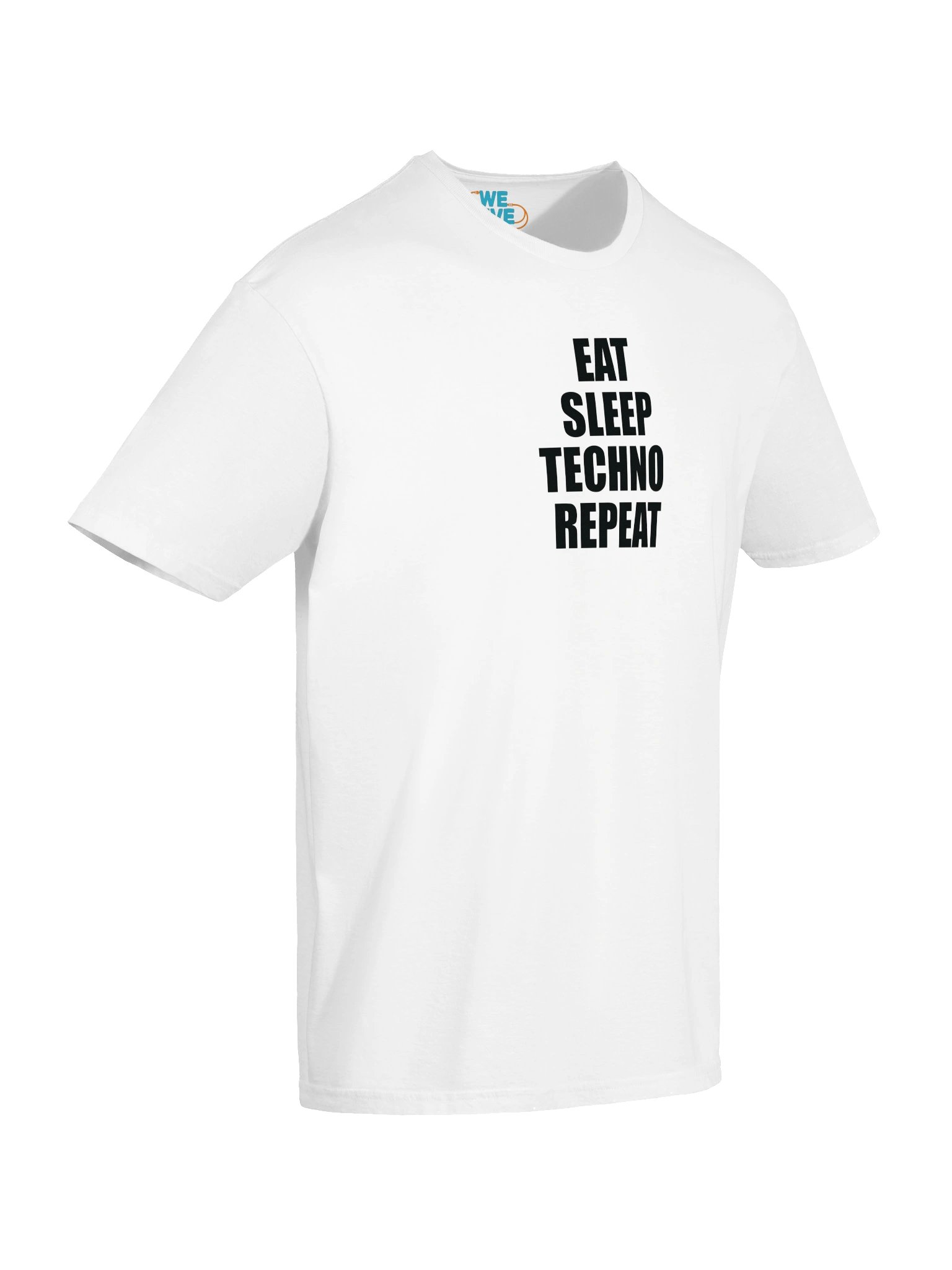 Eat Sleep Techno Repeat Black Logo Unisex T-shirt product image (2)