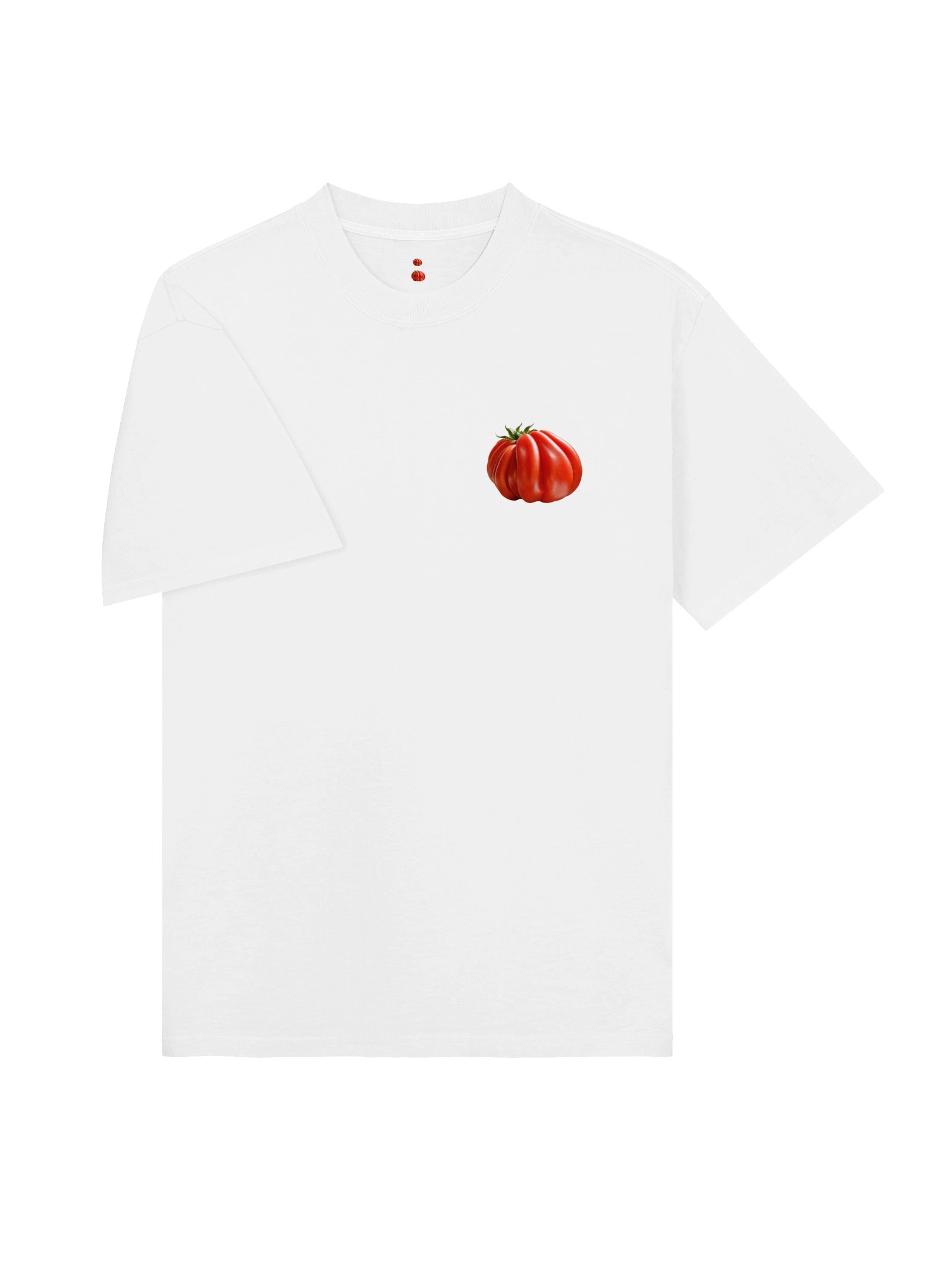 Juicy Heirloom Tomato Tee | Oversized Botanical Streetwear Red Ribbed Tomato Macro Tee product image (7)