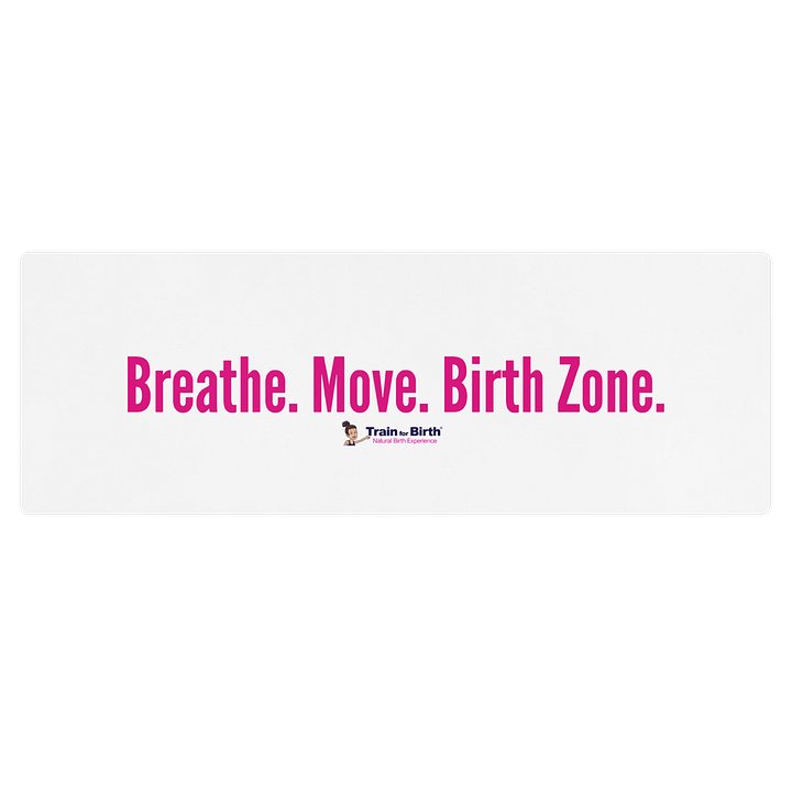 Train for Birth® Breath Move Birth Zone White/Pink Yoga Mat product image (1)