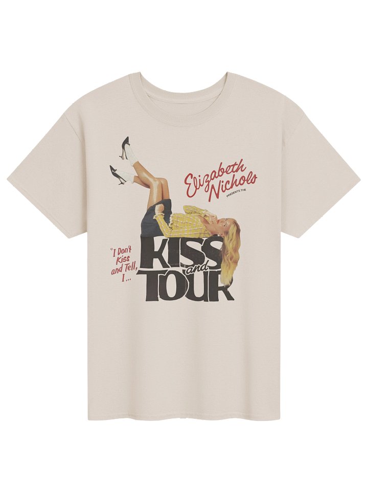 Elizabeth Nichols I Don’t Kiss and Tell, I Kiss and Tour Tshirt product image (1)