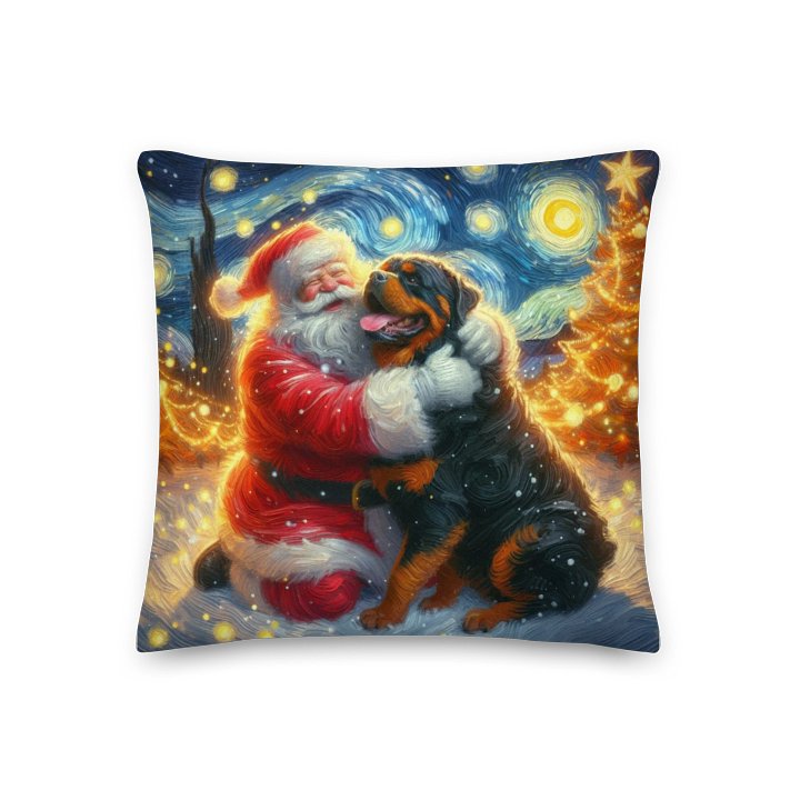 Rottweiler & Santa All-Over Print Pillow product image (3)