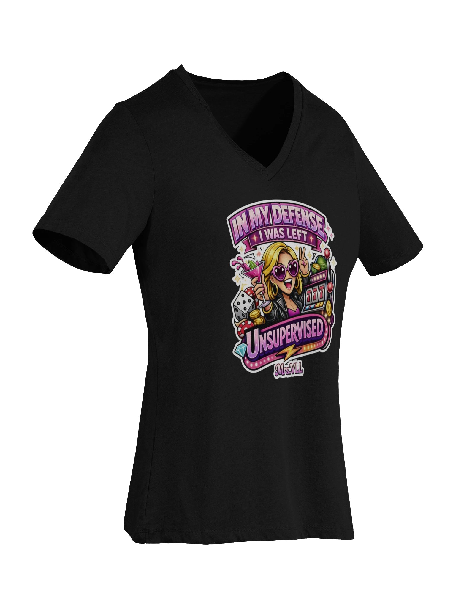 In my Defense... Women's Relaxed V-Neck Tee product image (28)