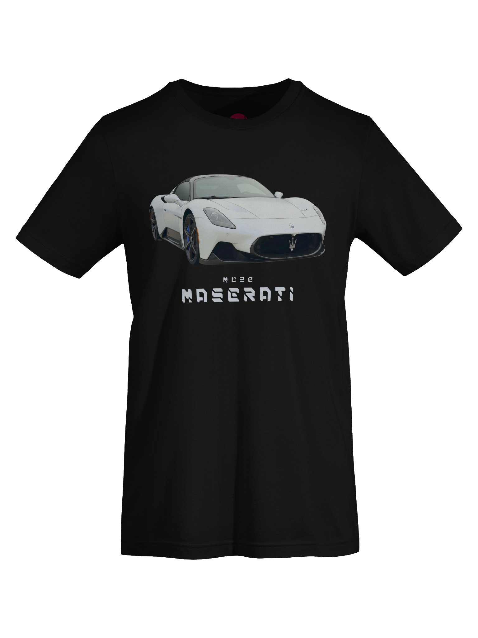 White Maserati MC20 Shirt (Retro, Sketch, Silhouette) product image (57)