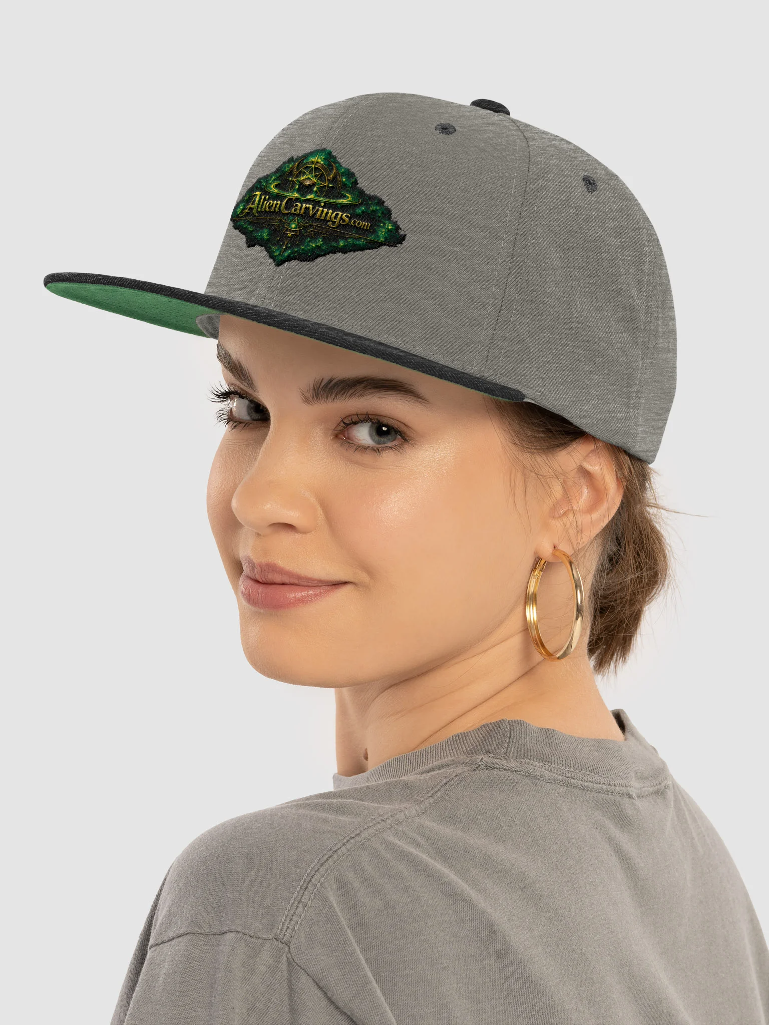 Aliencarvings.com Heather Grey Snapback product image (5)