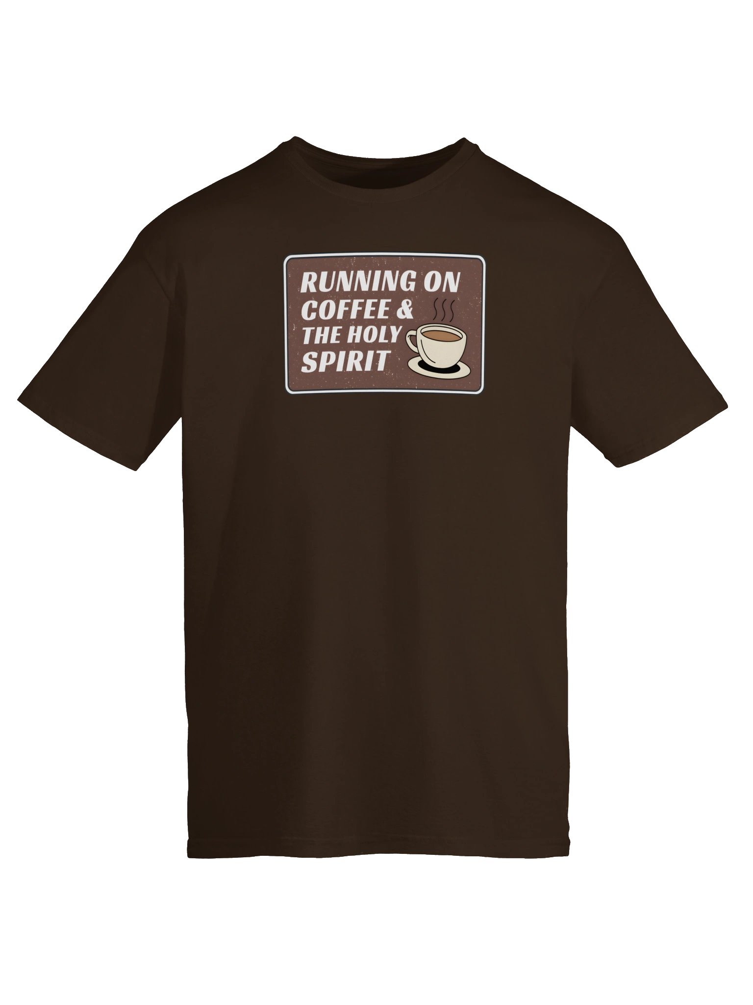 Running on Coffee & the Holy Spirit Tee - Brown product image (5)