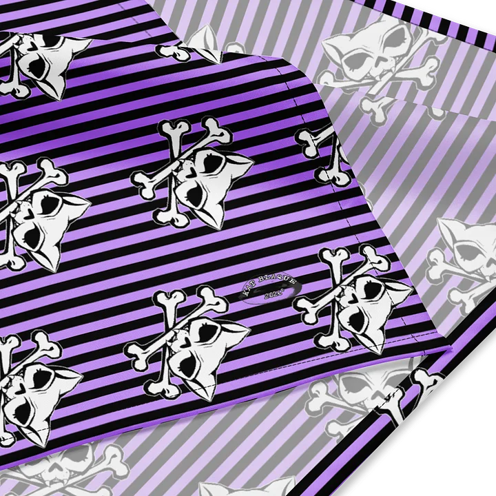 Blaque and Purple Kat Skull Bandana product image (2)