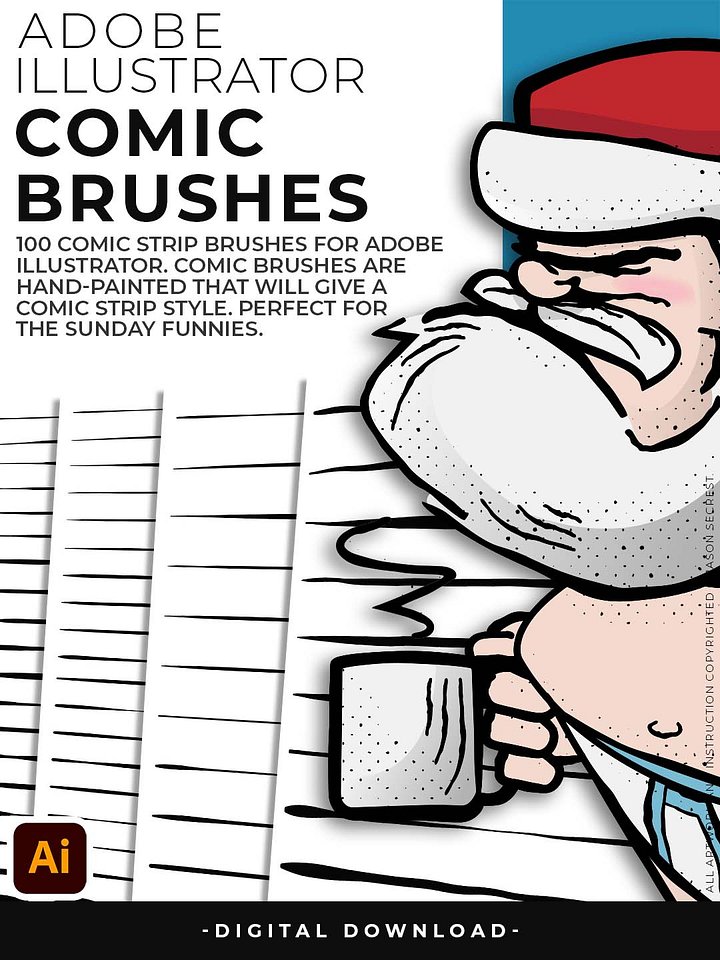 Comic Strip Brush Library for Adobe Illustrator product image (1)