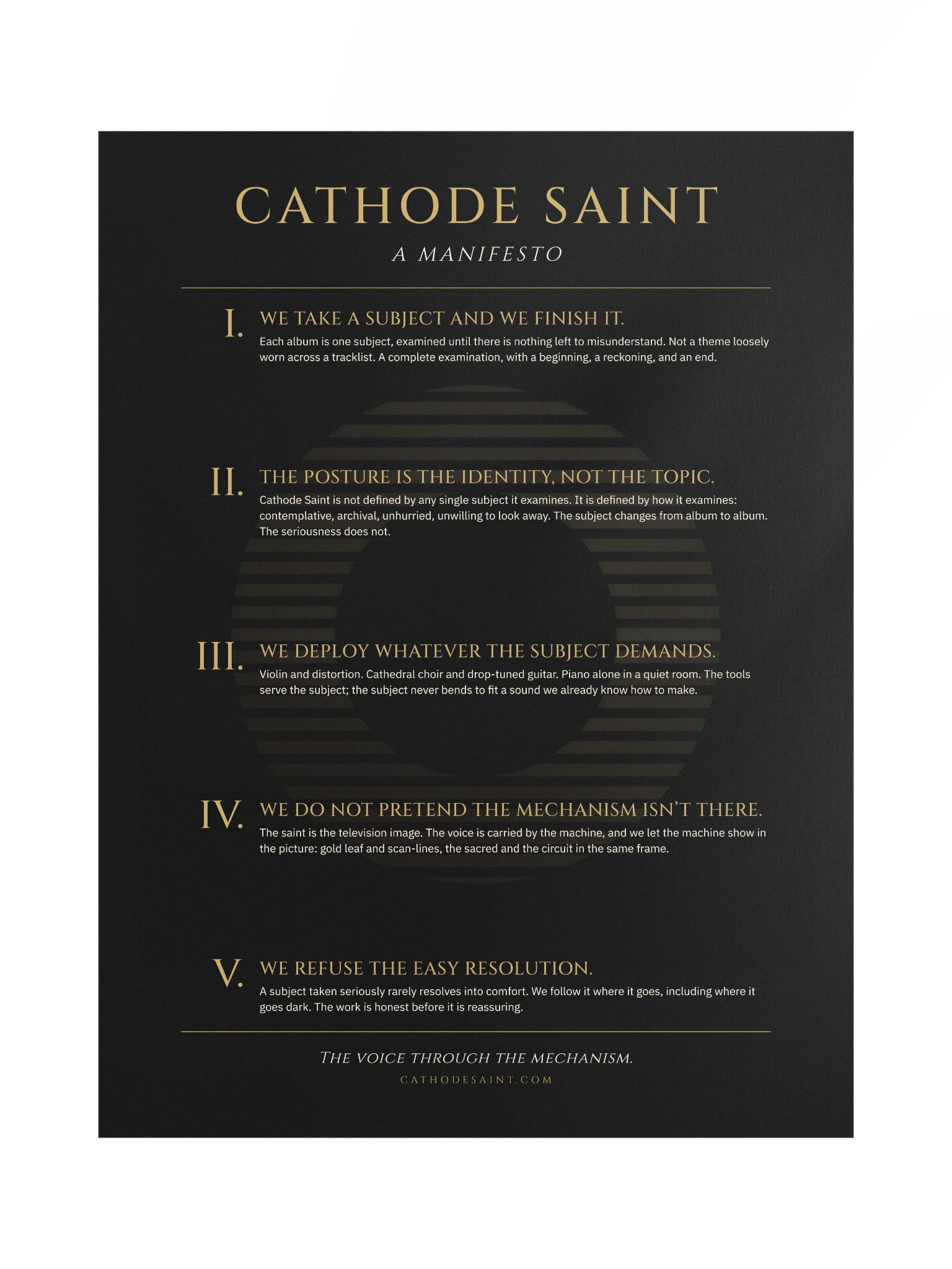 Cathode Saint Manifesto Poster product image (1)