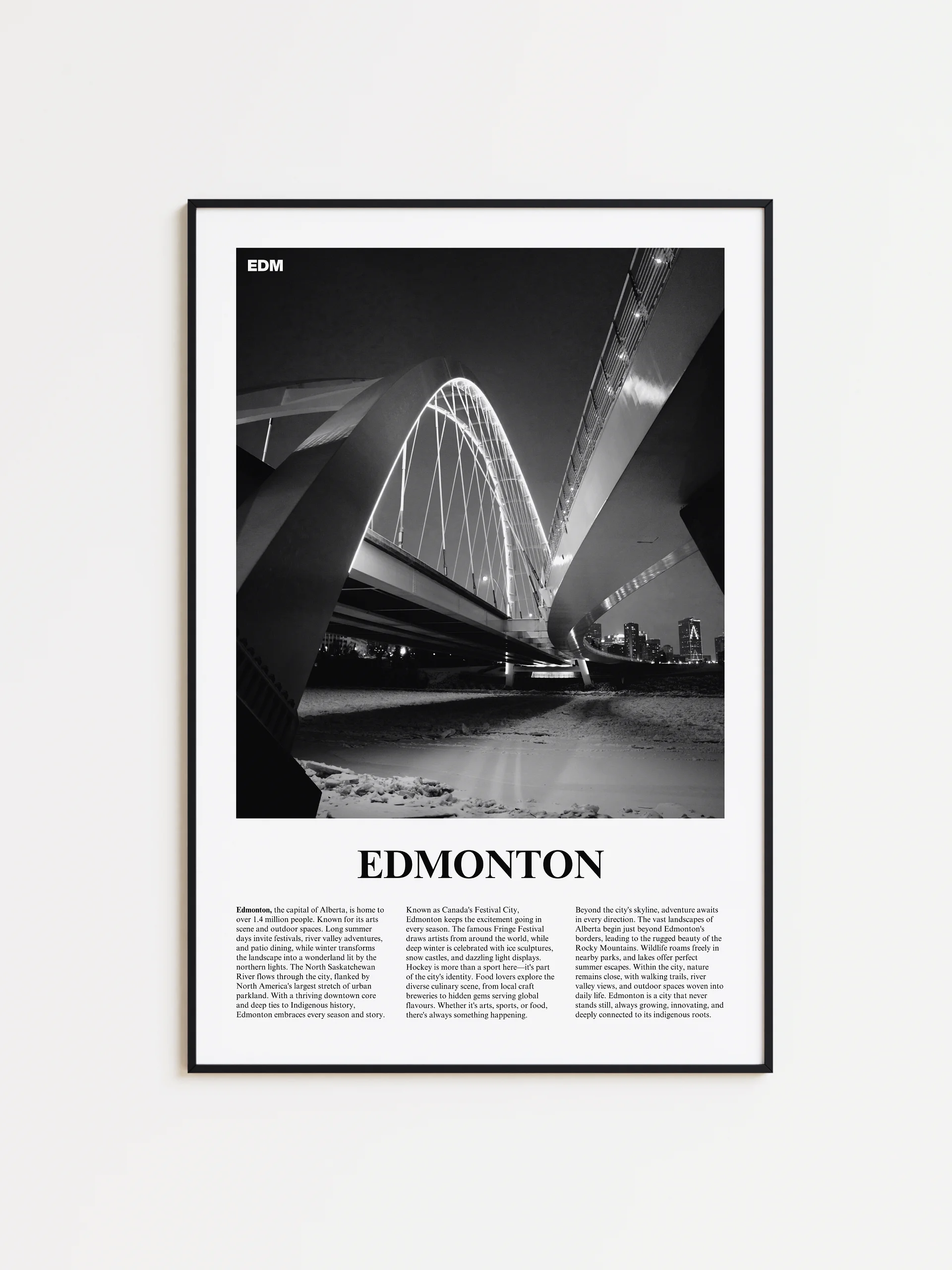 Edmonton 01 Newspaper Poster | Framed product image (1)