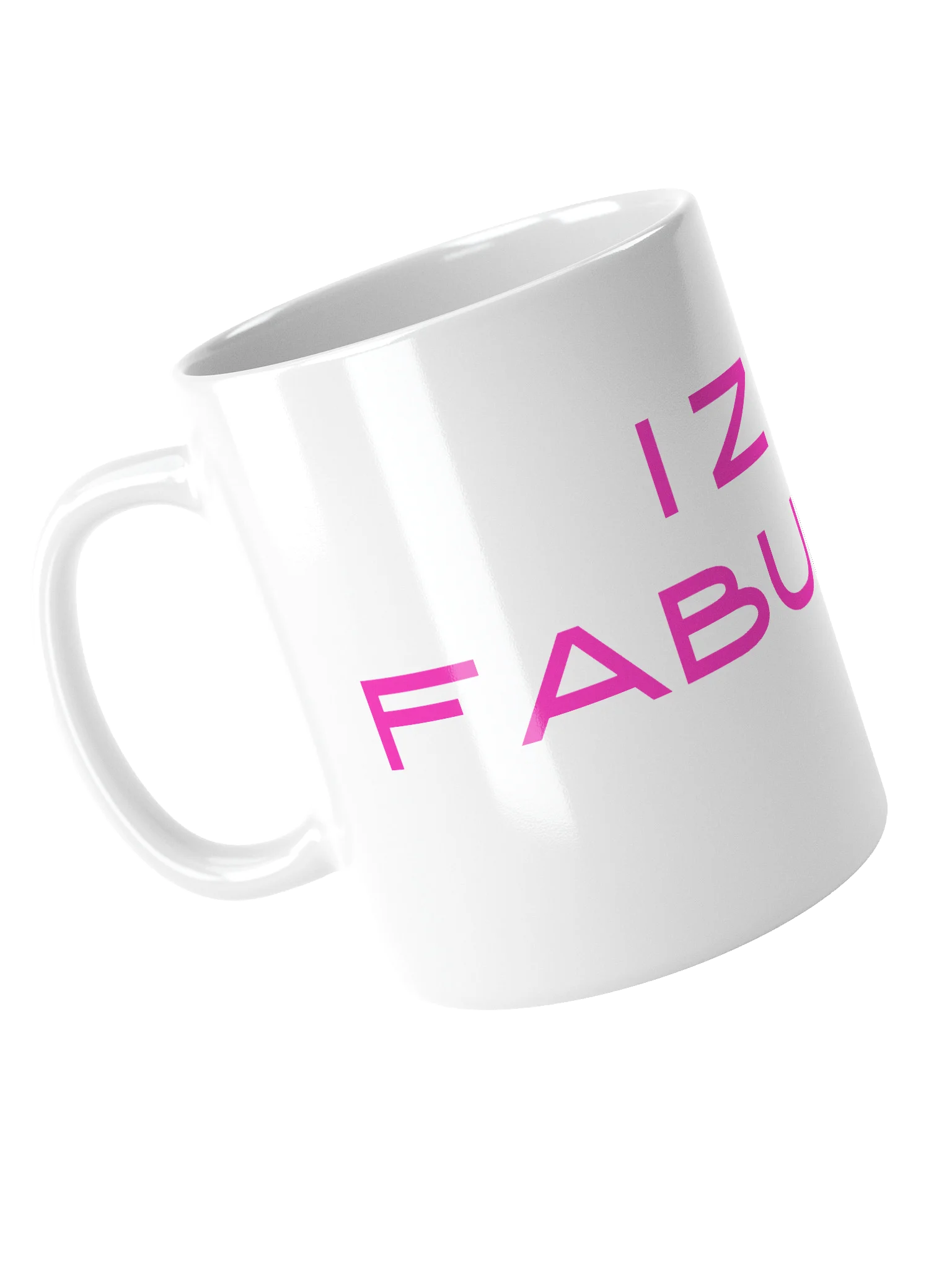 Izzi Fabulous! - White Mug with pink letters product image (2)