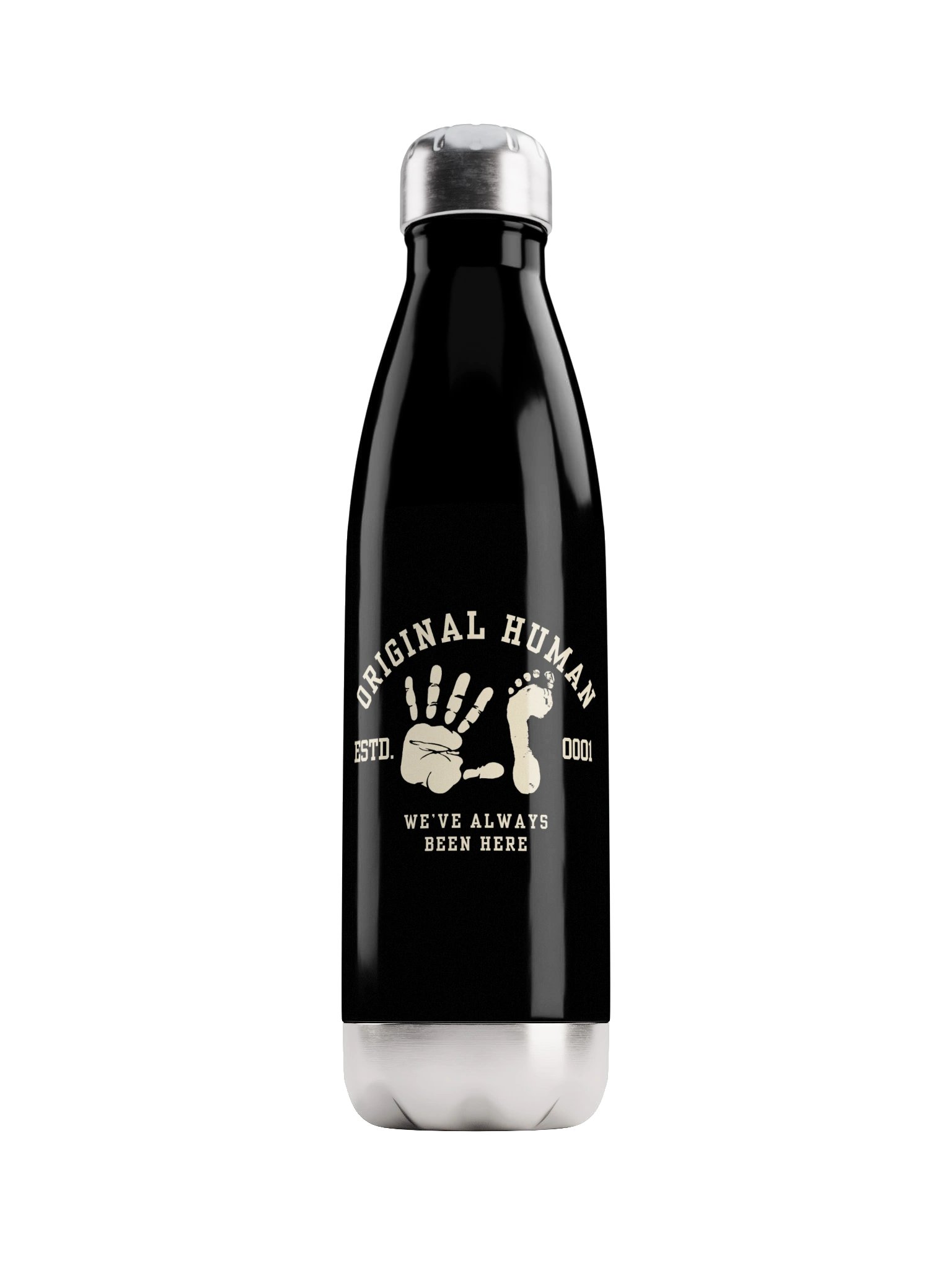 Original Human Stainless Steel Water Bottle | Hand & Footprint | Originology | Black History X product image (1)