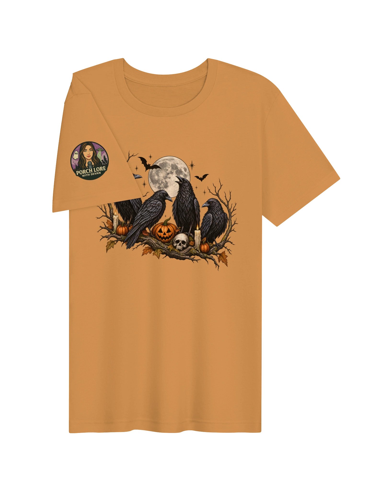LIMITED EDITION-HALLOWEEN: CROWS UNDER FULL MOON SOFT T-SHIRT product image (4)
