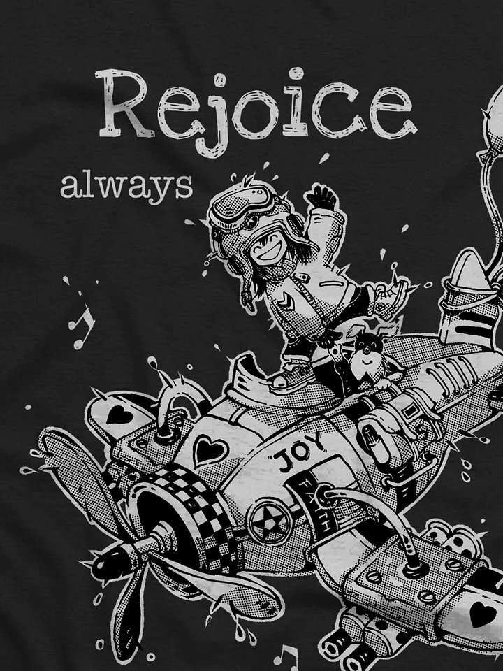 "Rejoice" t-shirt (black) product image (2)