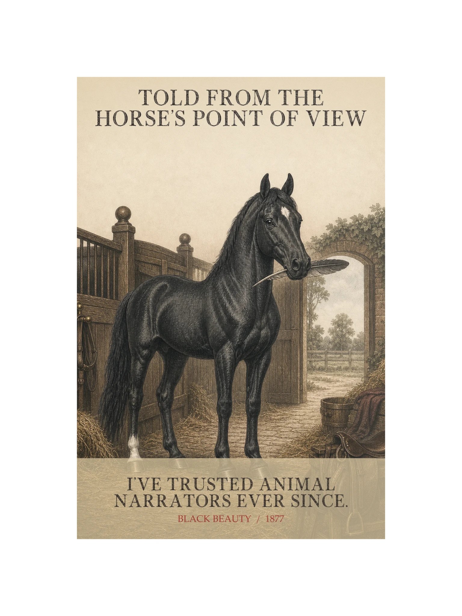 Told From Horse S Point View Ve -- Black Beauty Art Print product image (12)