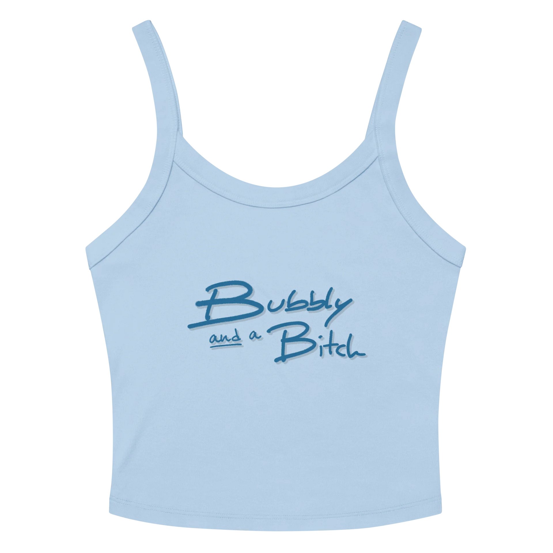 Bubbly and a B (teal shadow design) tank top product image (2)