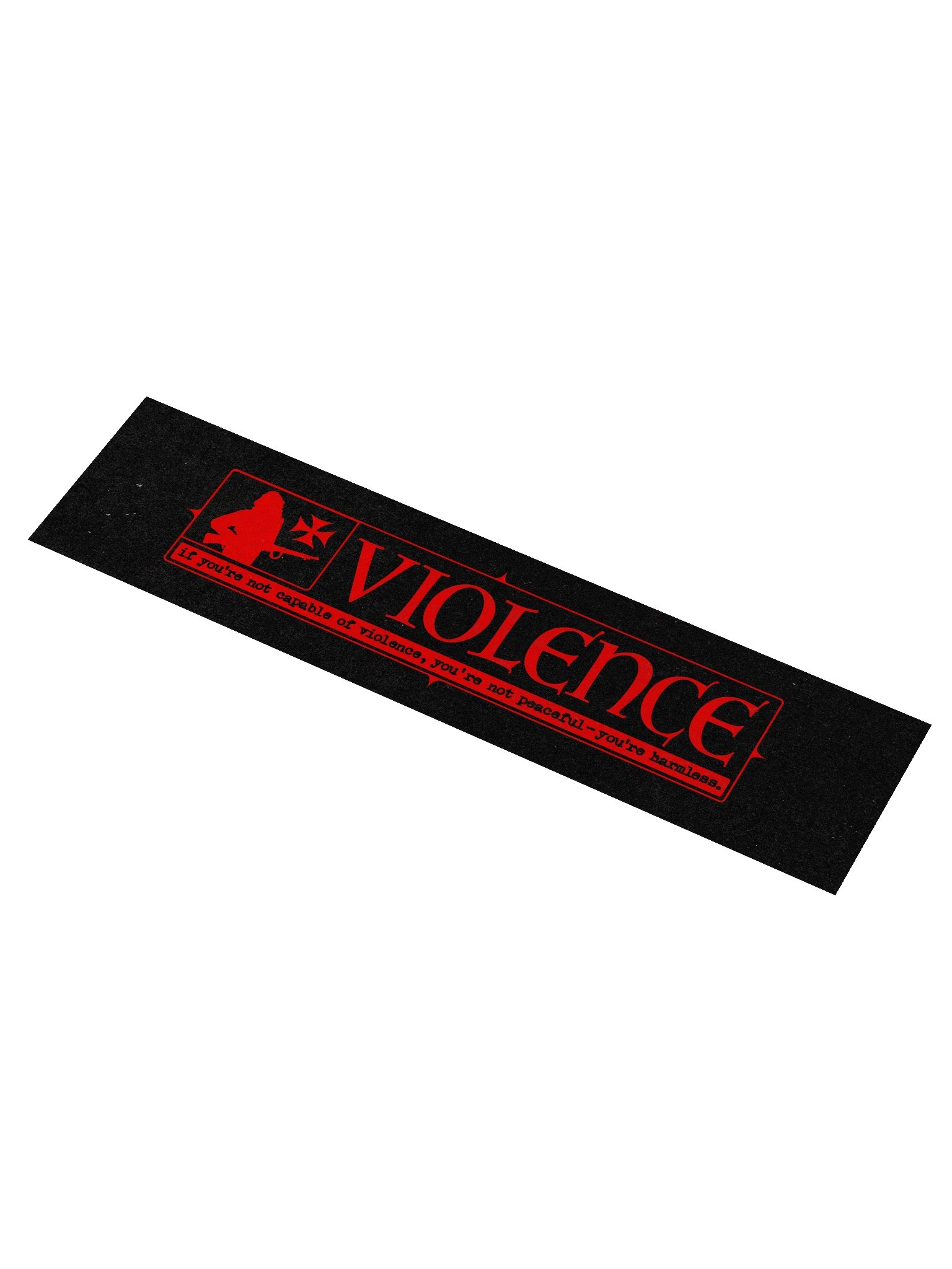 "GIVE VIOLENCE A CHANCE" STICKER RED product image (1)