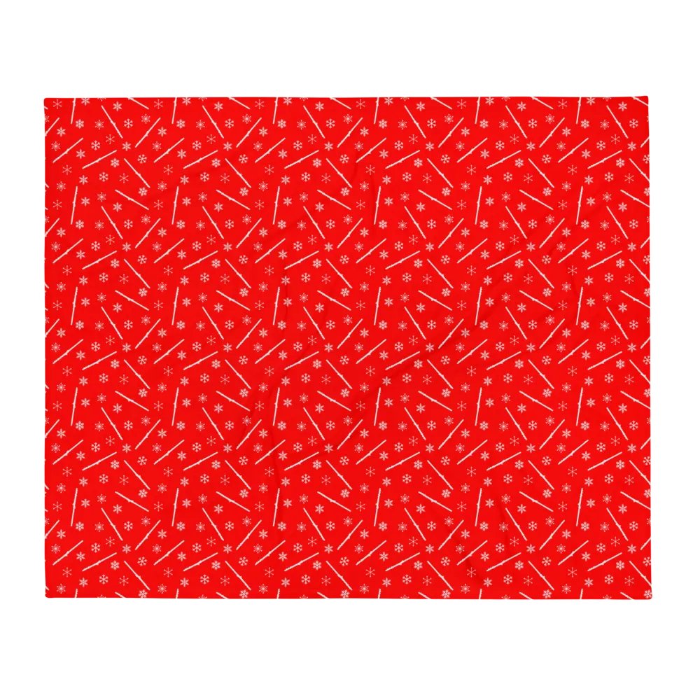 Scattered Flutes and Snowflakes Throw Blanket - Alto Flute product image (4)