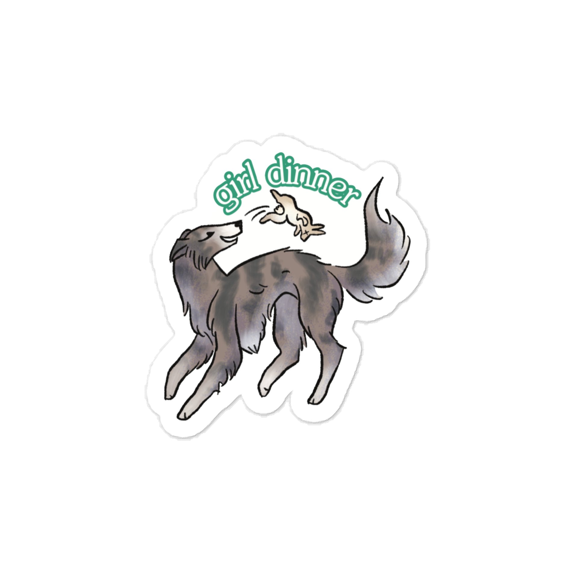 Girl Dinner Sticker - Blue Brindle product image (1)