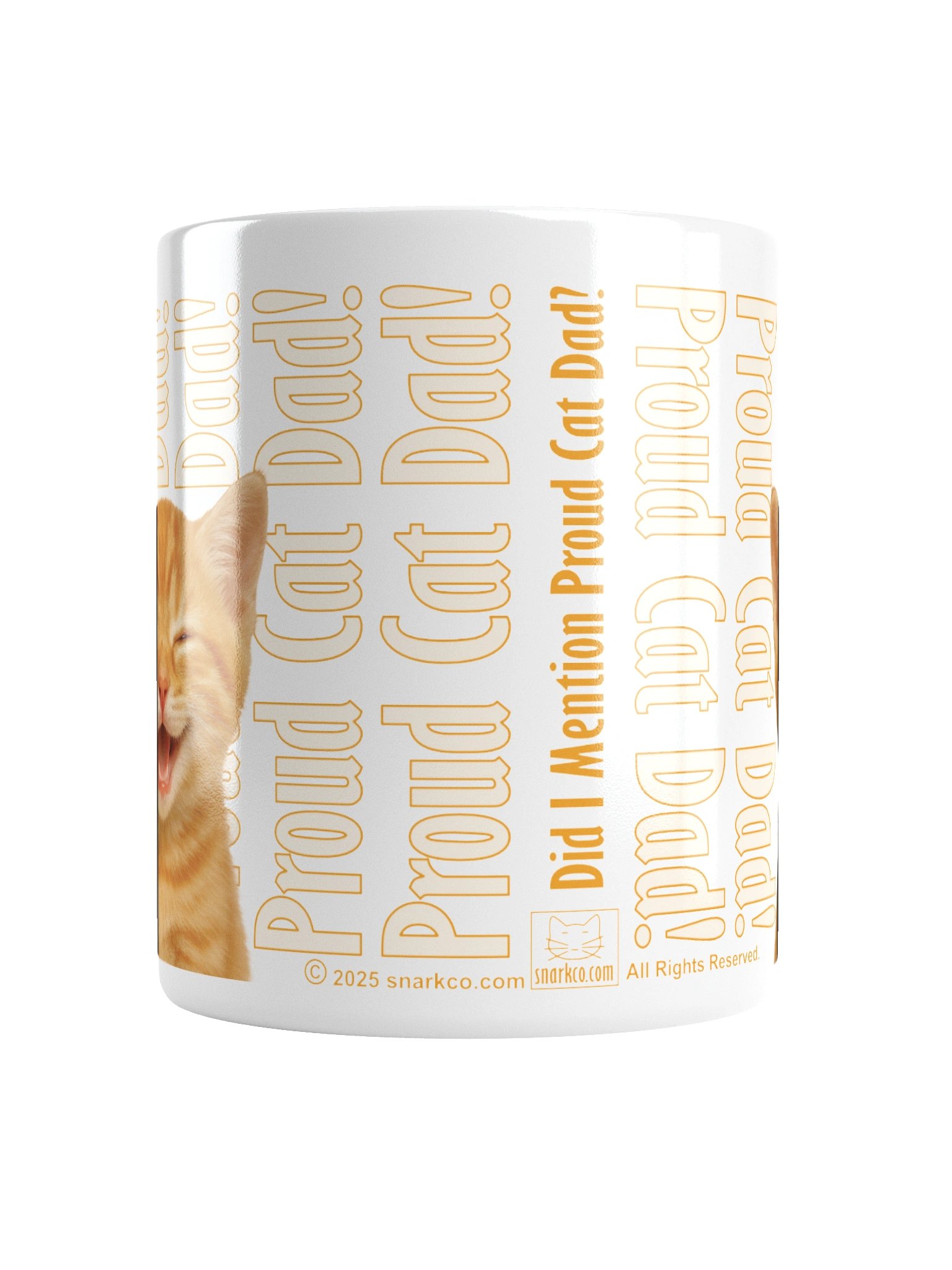 Beautiful white ceramic mug says: Proud Cat Dad! product image (3)